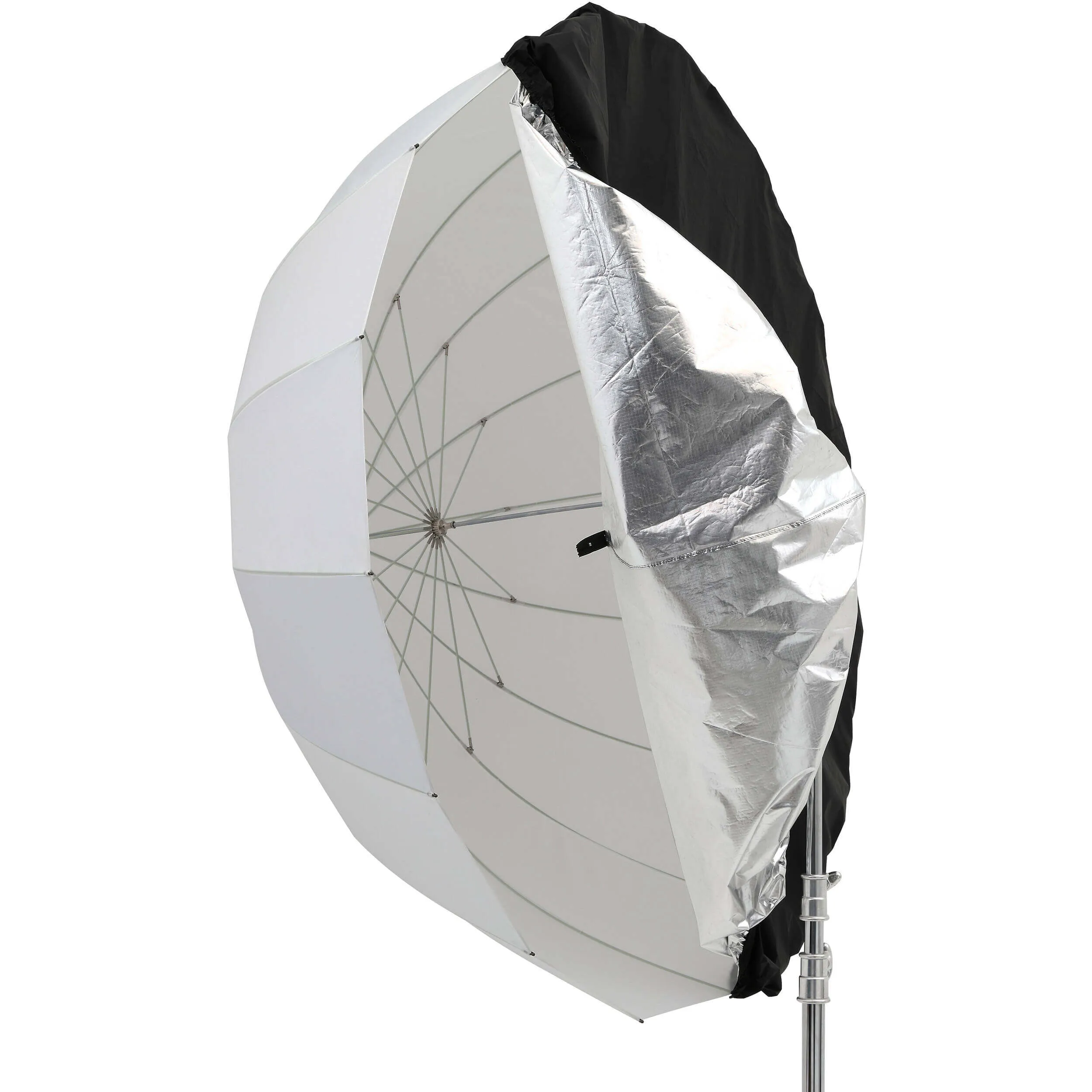 130cm Parabolic Shoot-Through Umbrella with Black/Silver Cover