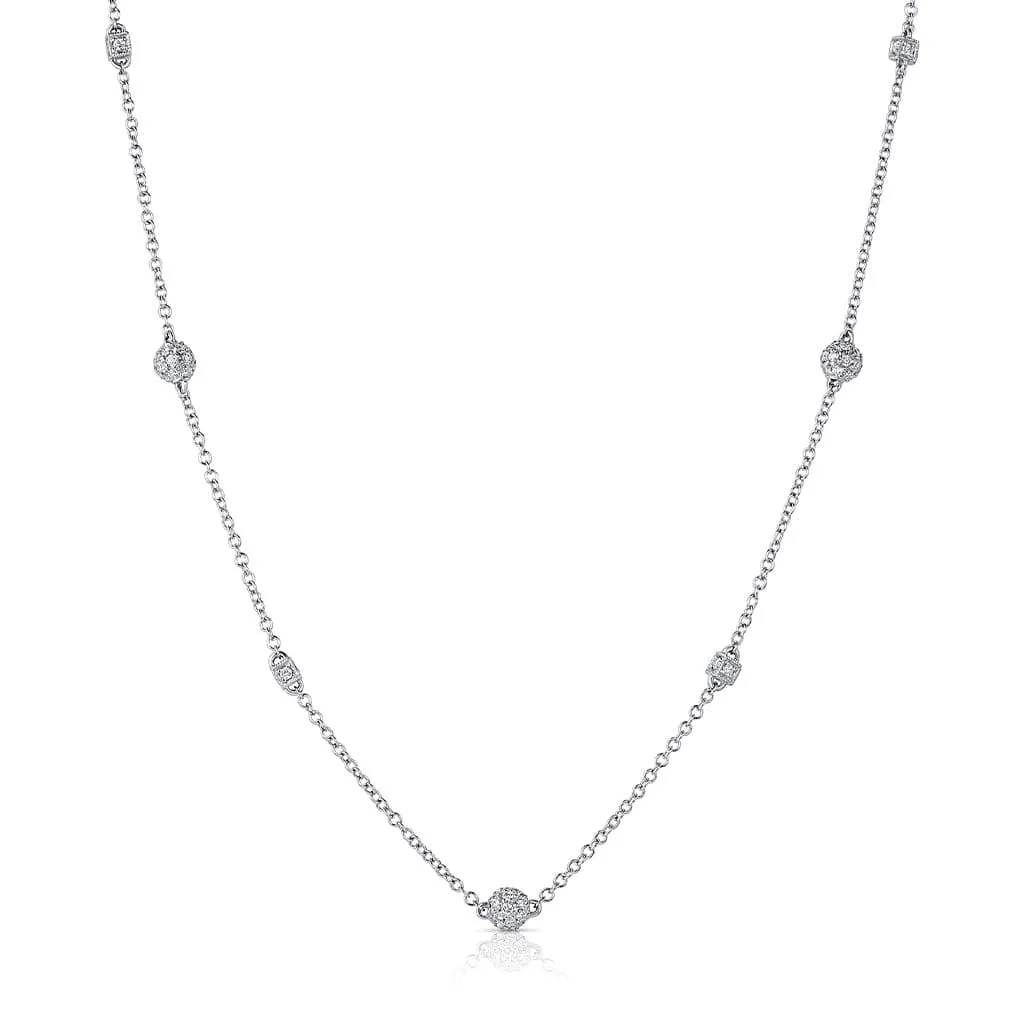 White Gold 18kt Necklace with 0.50ctw Diamond Cube and Sphere - Enhanced	TokenNameIdentifier.