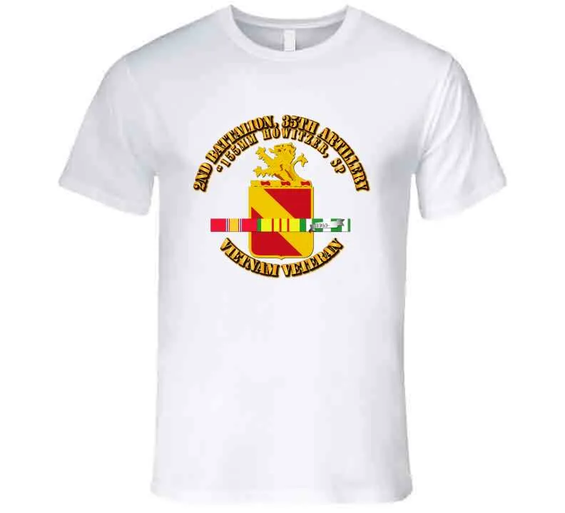 2nd Battalion, 35th Artillery w SVC Ribbon T Shirt