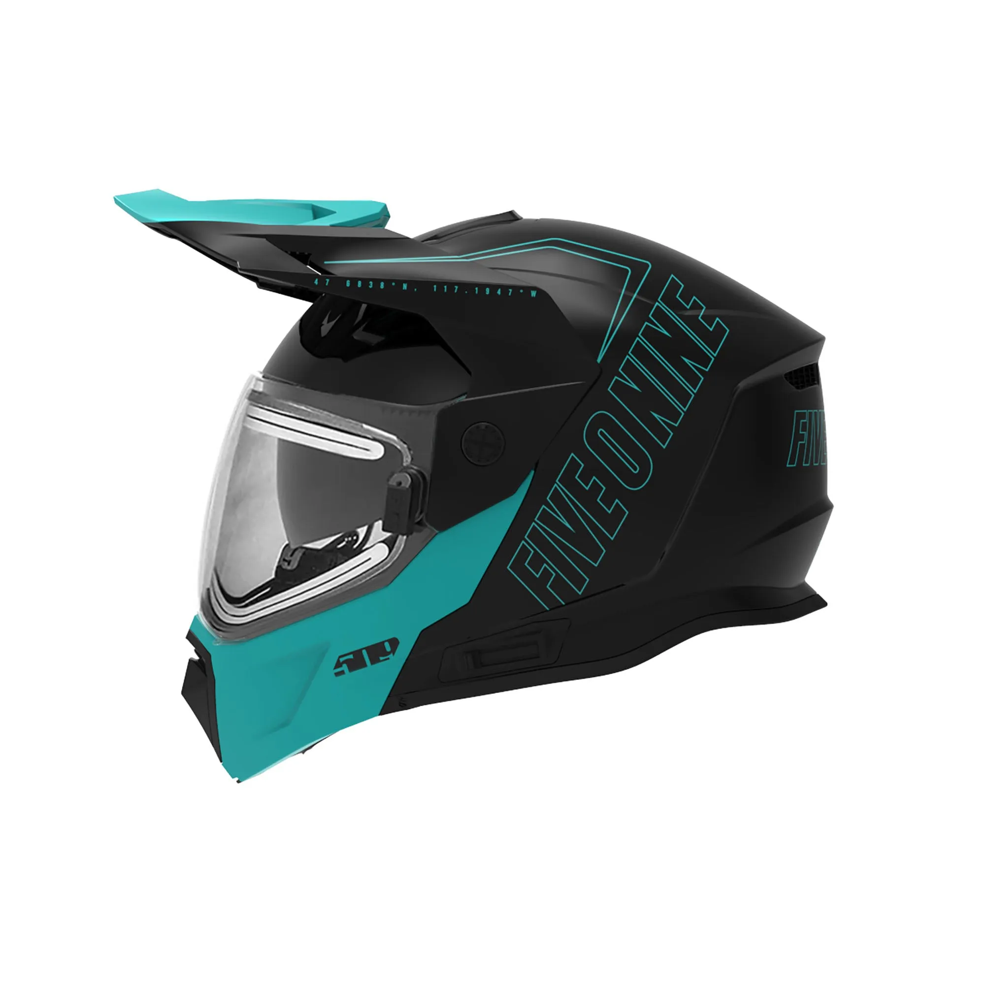 509  Delta R4 Ignite Snowmobile Helmet Fidlock Dual Pane Electric Shield Emerald FMVSS 218