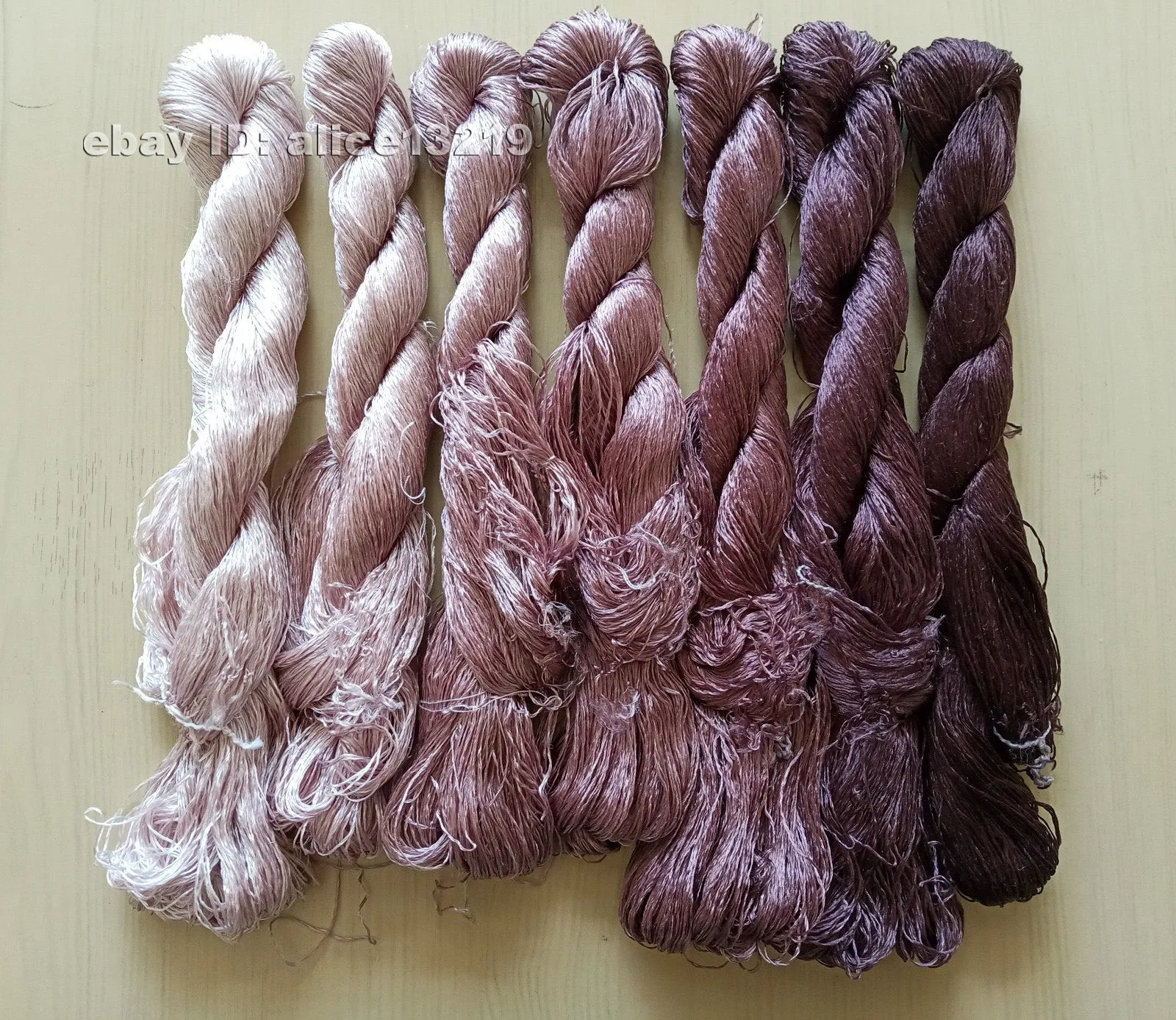 7bundles 100%real mulberry silk,hand-dyed embroidery silk floss/thread N23