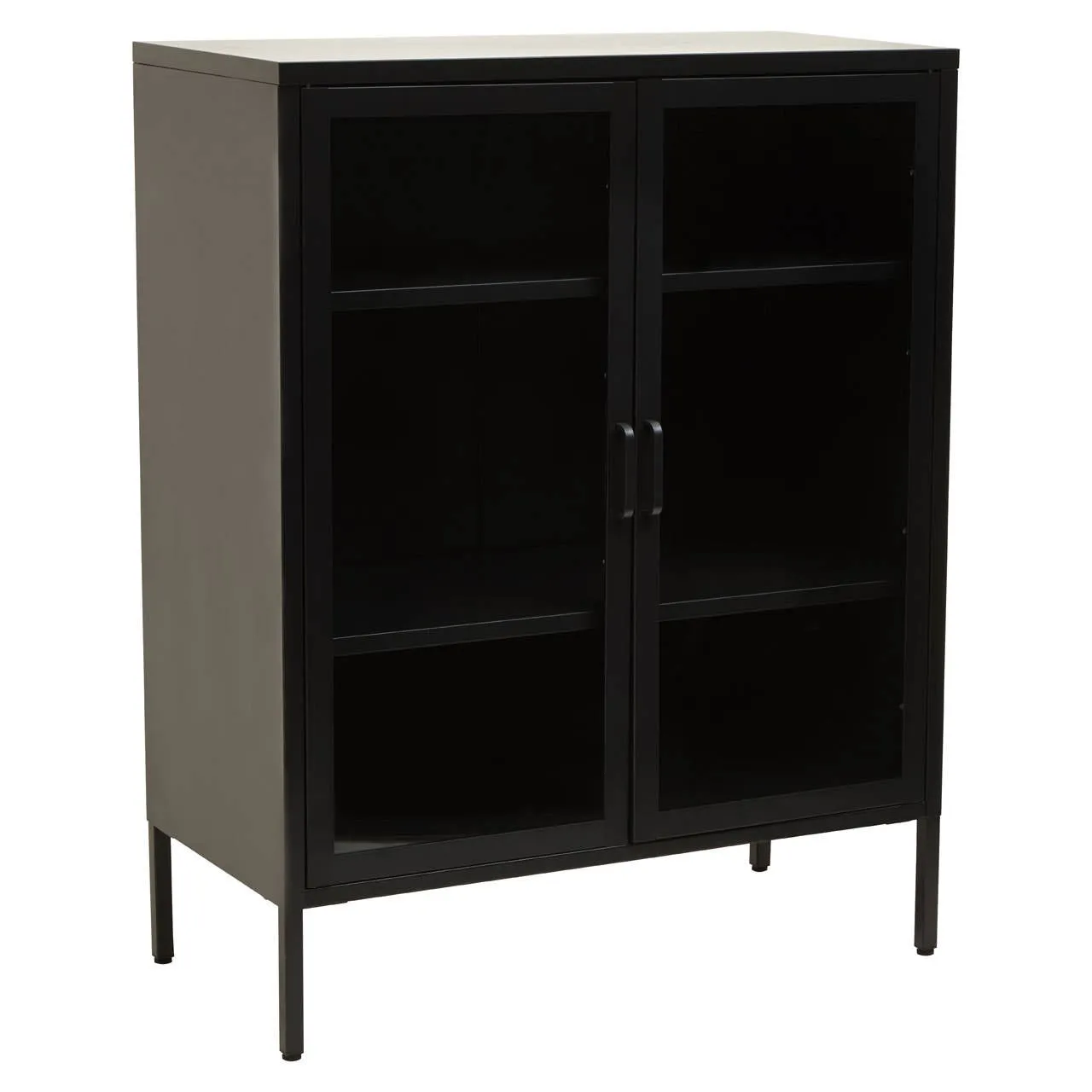 Acier Two Door Black Cabinet