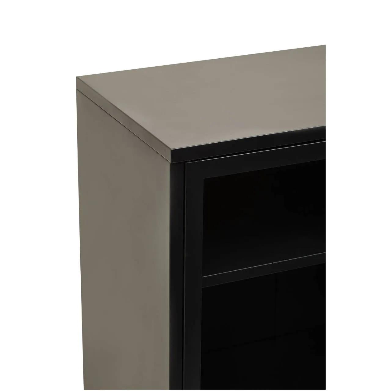 Acier Two Door Black Cabinet