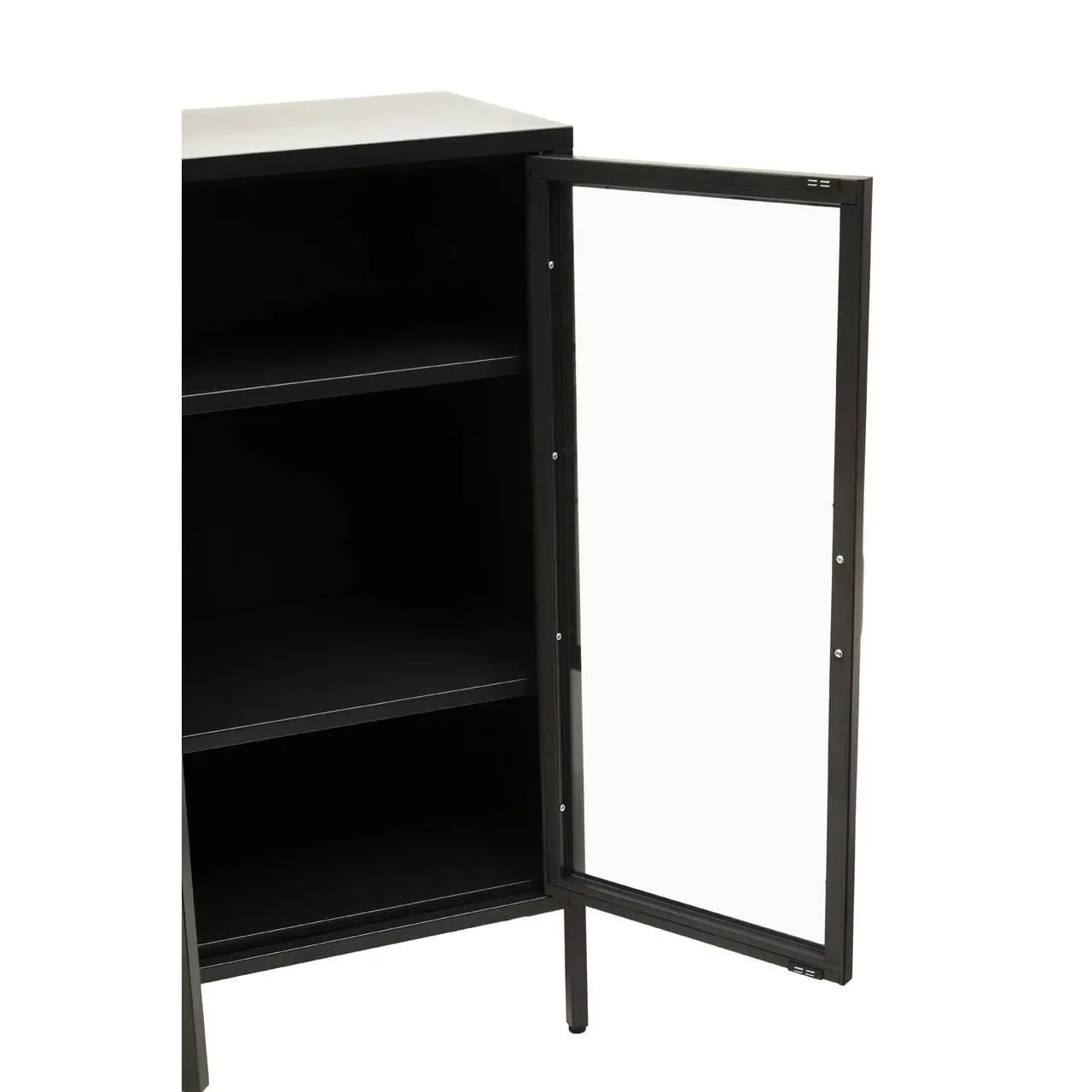 Acier Two Door Black Cabinet