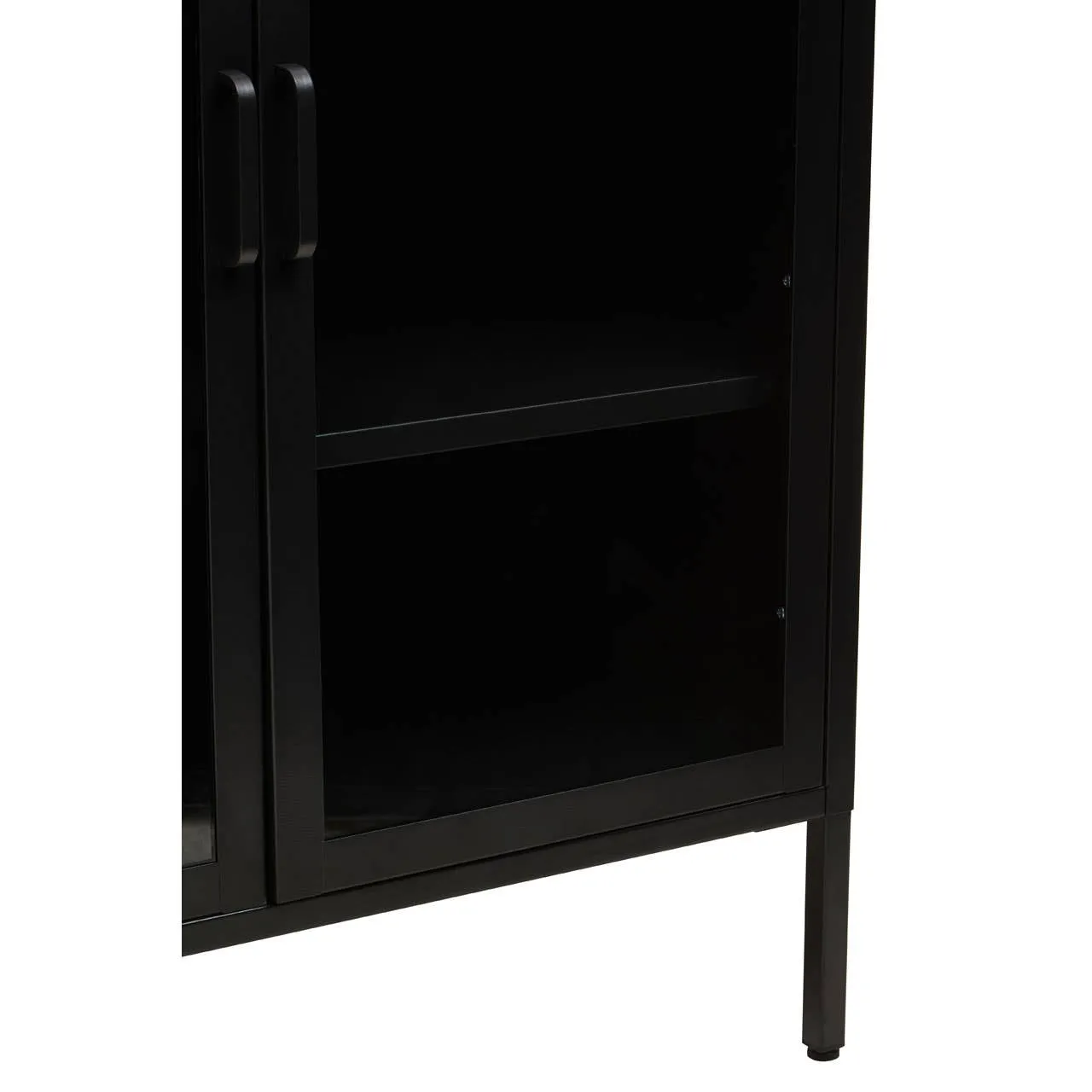 Acier Two Door Black Cabinet