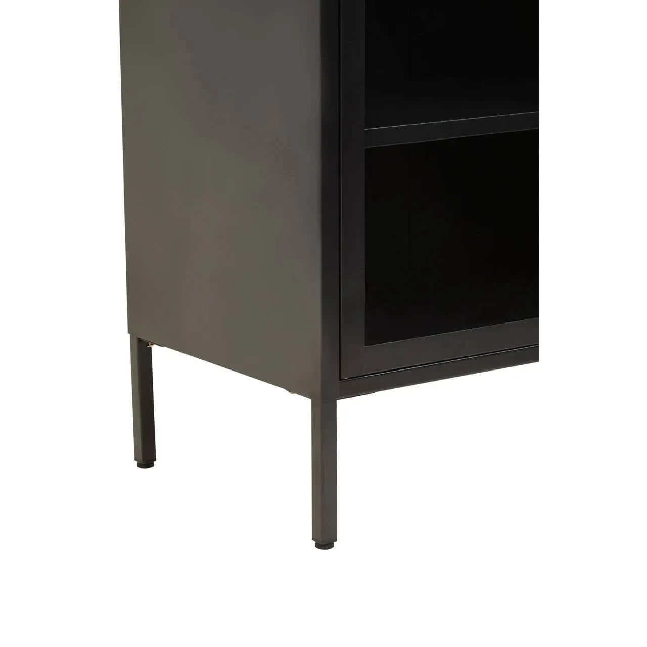 Acier Two Door Black Cabinet