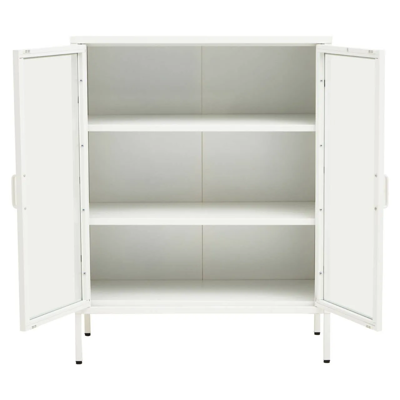 Acier Two Door White Cabinet