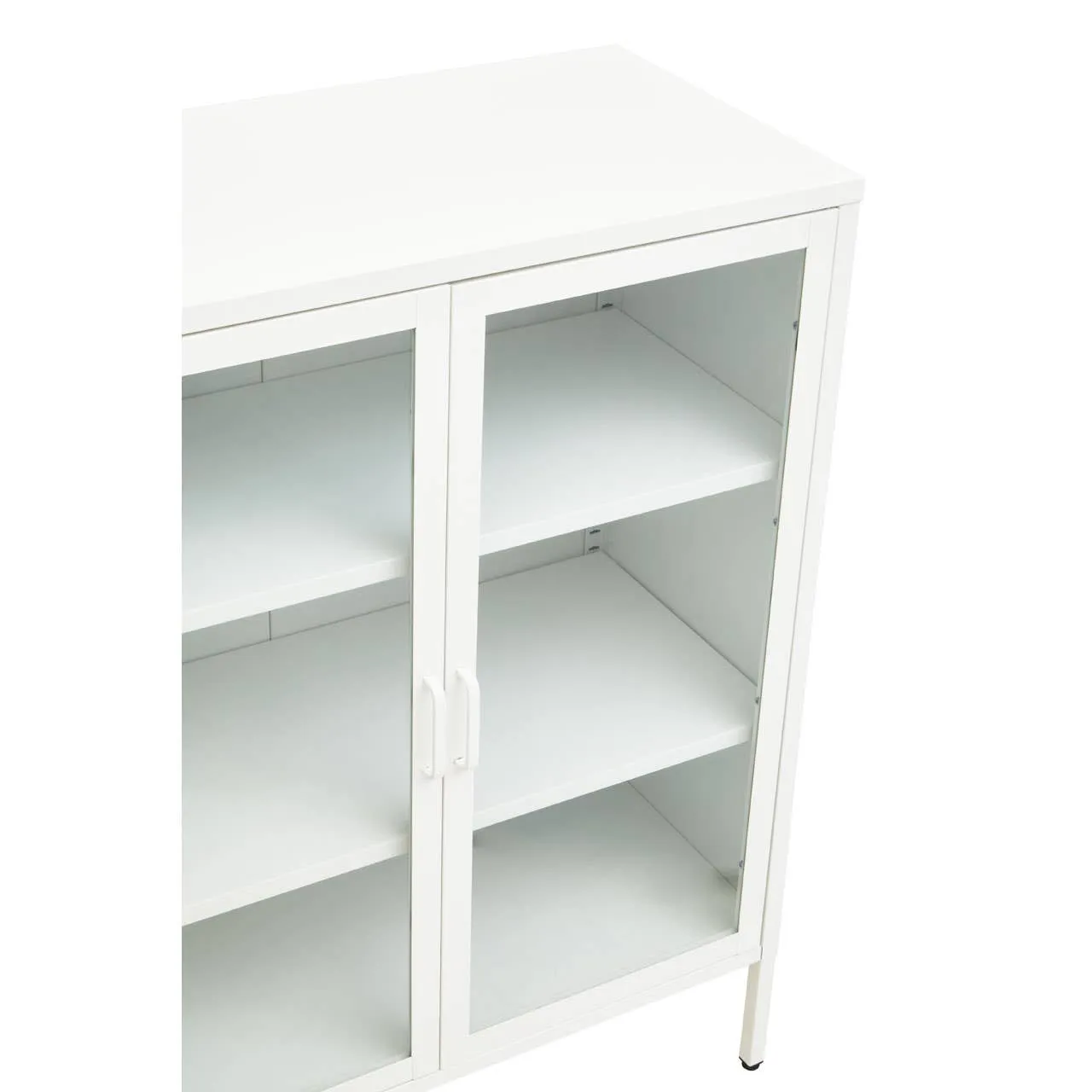 Acier Two Door White Cabinet