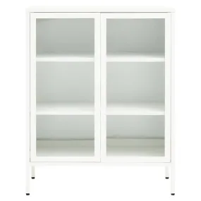 Acier Two Door White Cabinet