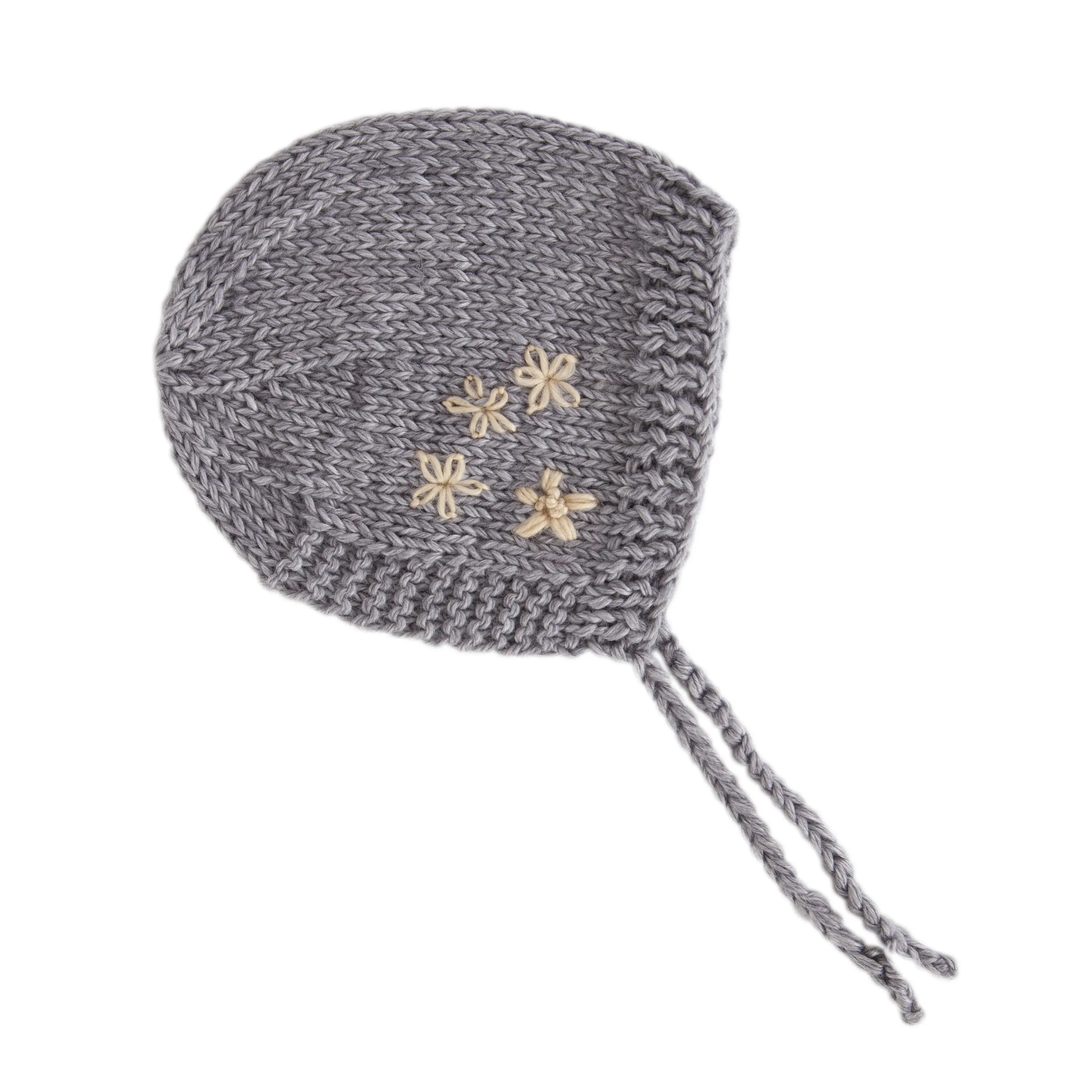 Acorn Flowers Bonnet - Grey