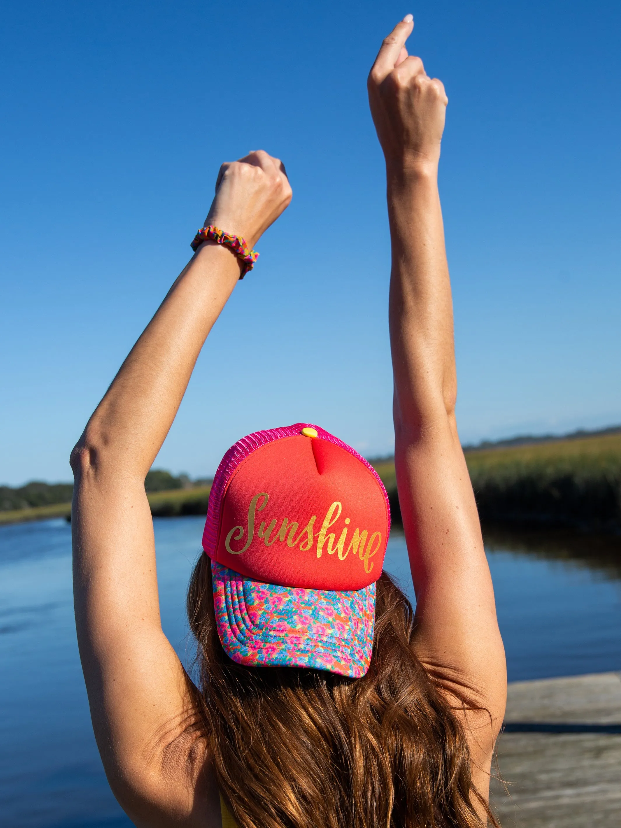 Adjustable Trucker Hat - Sunshine