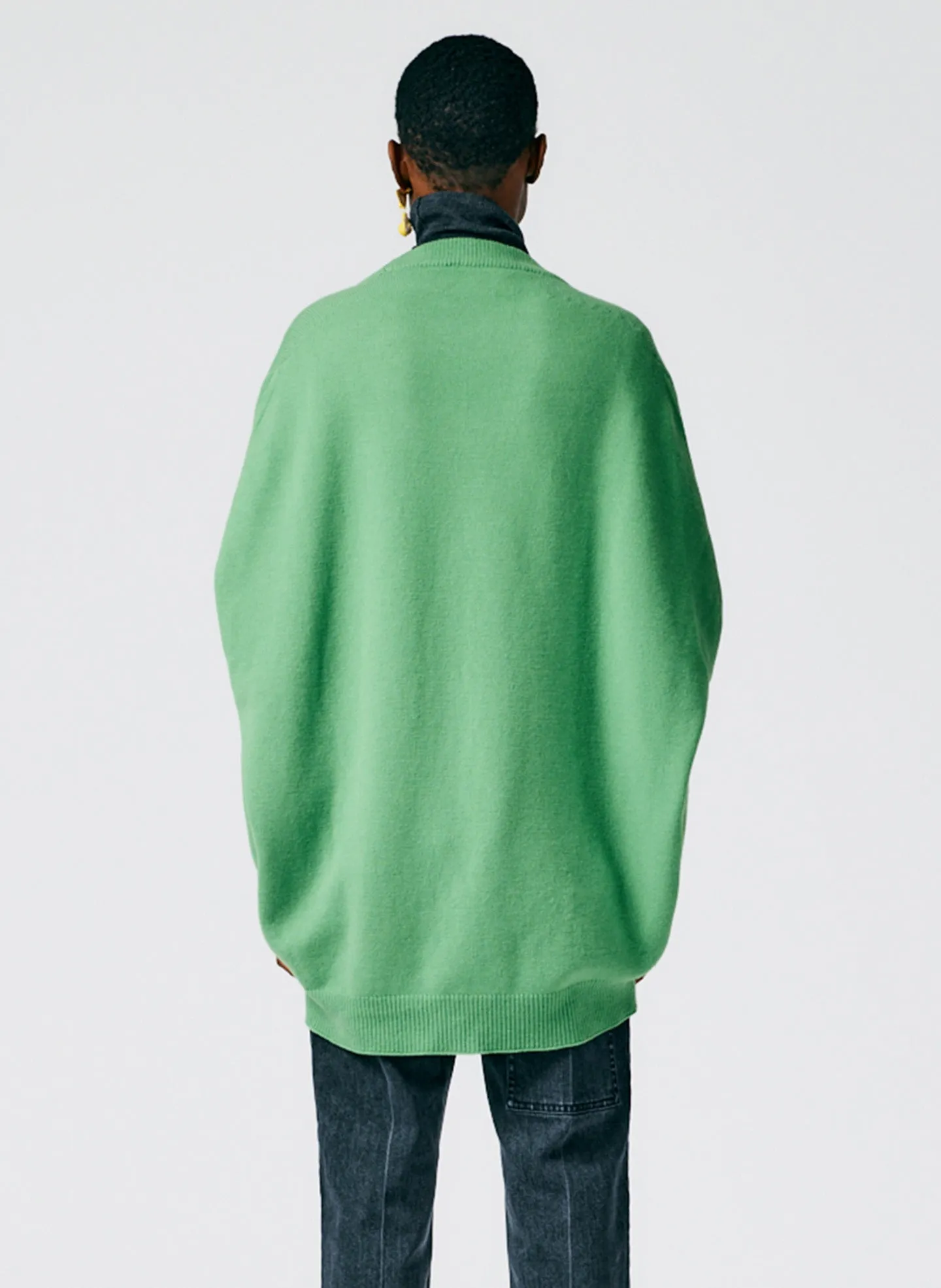 Airy Extrafine Wool Circular Origami Pullover