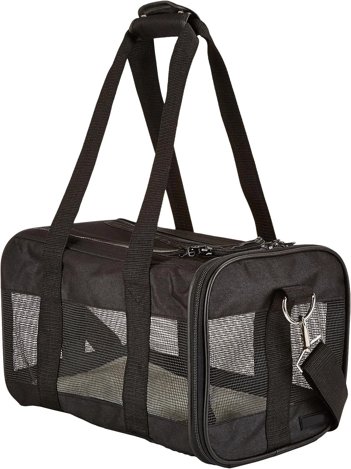 Amazon Basics Soft-Sided Mesh Pet Travel Carrier (Small Black)