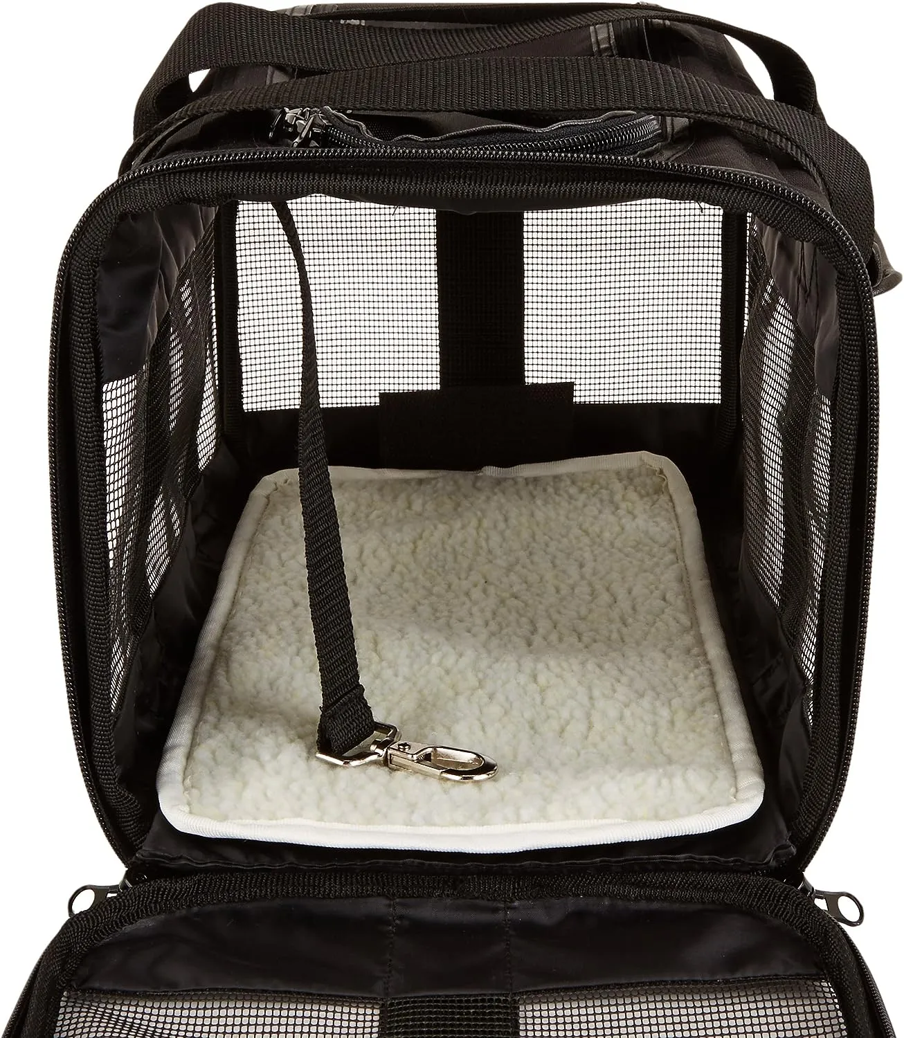 Amazon Basics Soft-Sided Mesh Pet Travel Carrier (Small Black)