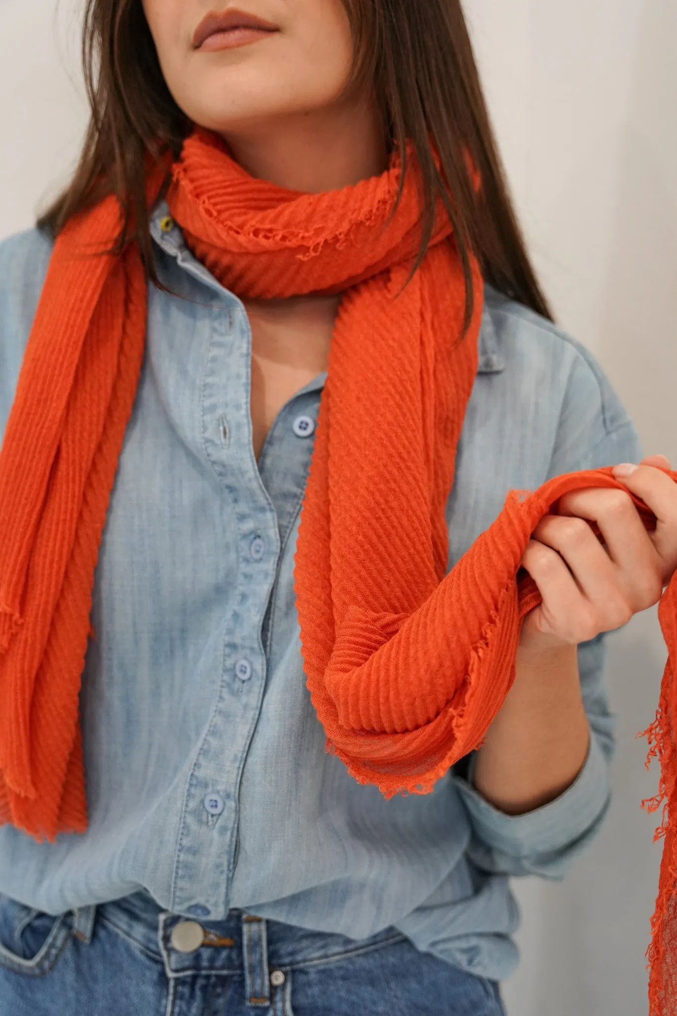 Apricot Crinkle Scarf