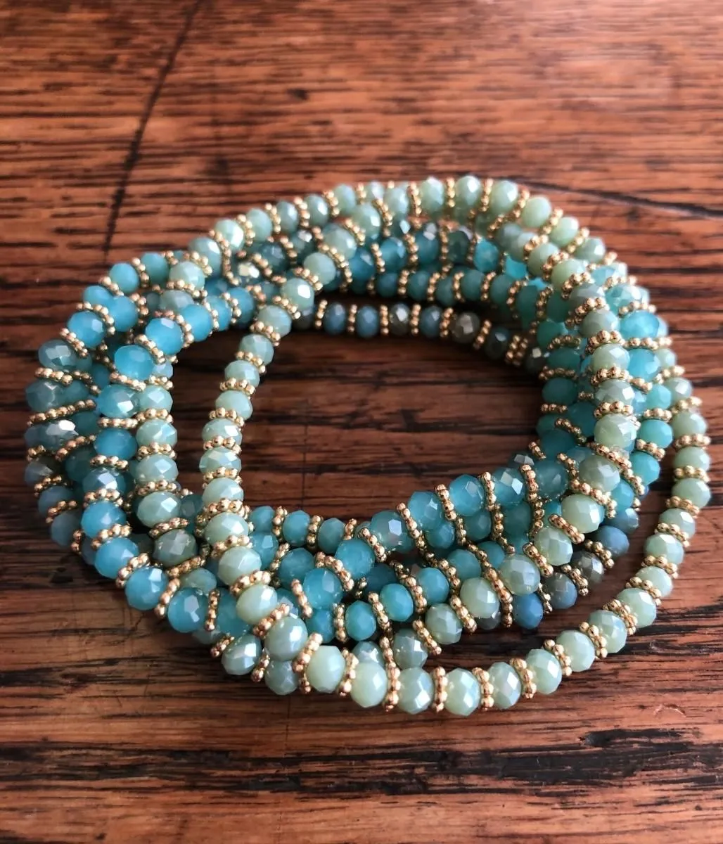 Aqua & Green Venus Bracelet Stack