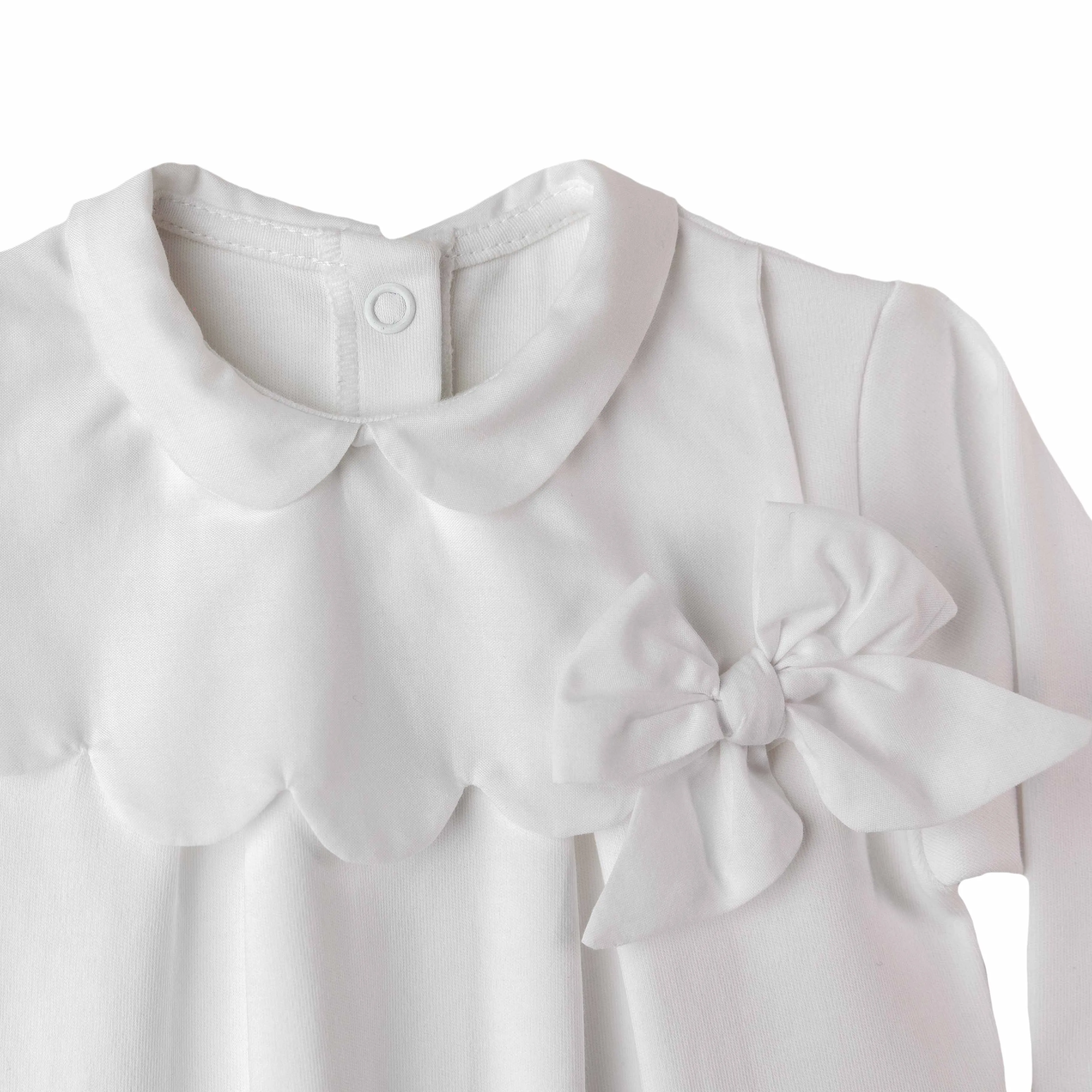 Baby Gi White Bow Sleepsuit