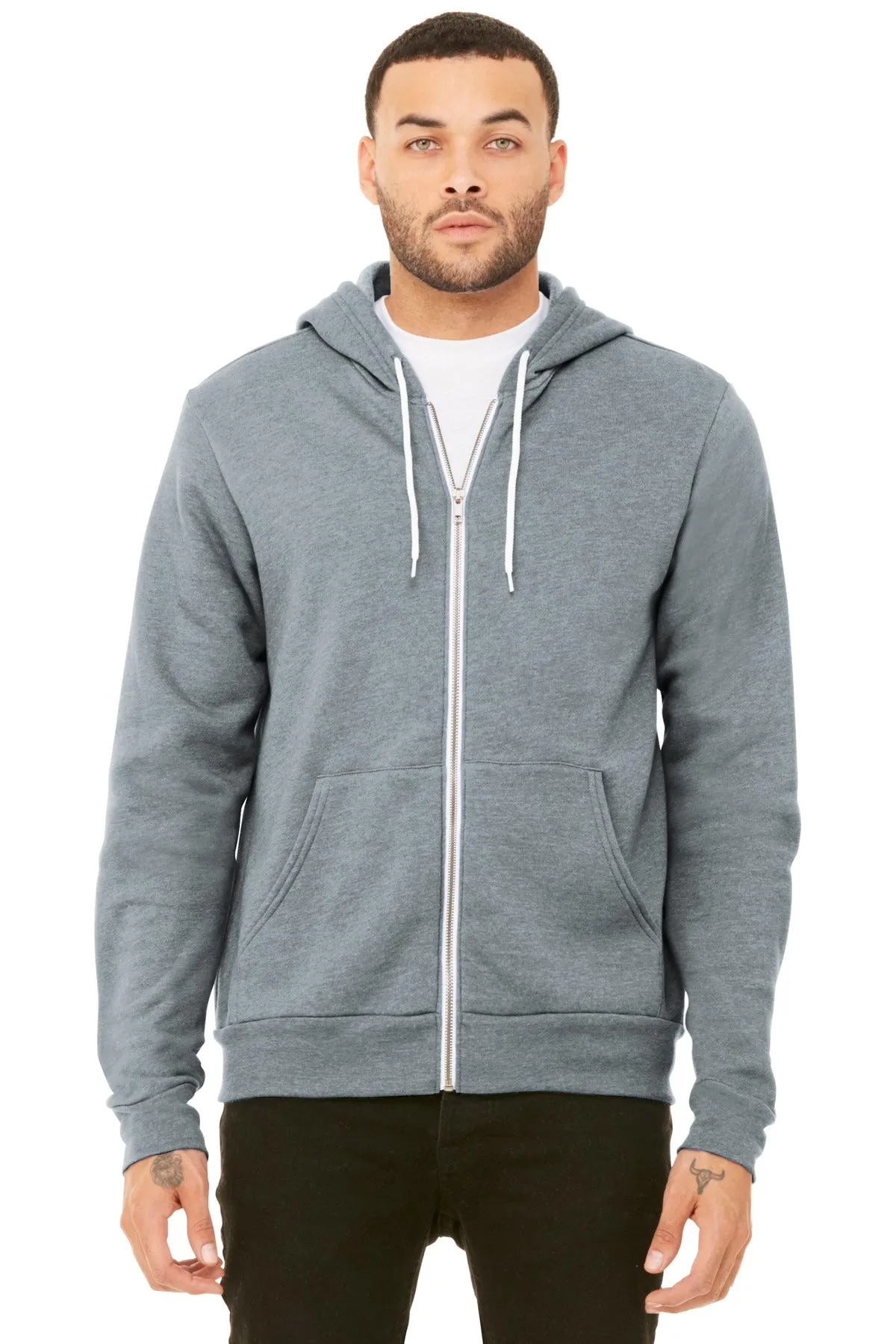 BELLA CANVAS Unisex Sponge Fleece Full-Zip Hoodie. BC3739