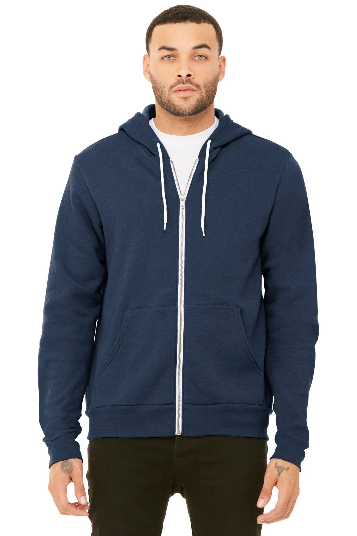 BELLA CANVAS Unisex Sponge Fleece Full-Zip Hoodie. BC3739