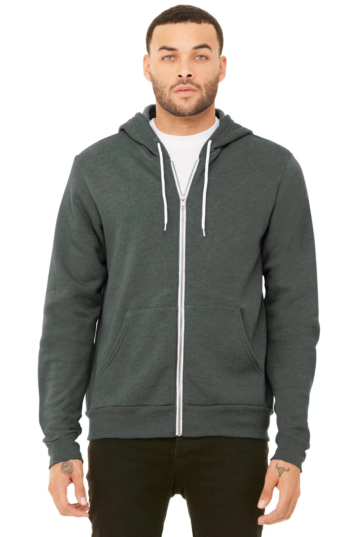 BELLA CANVAS Unisex Sponge Fleece Full-Zip Hoodie. BC3739