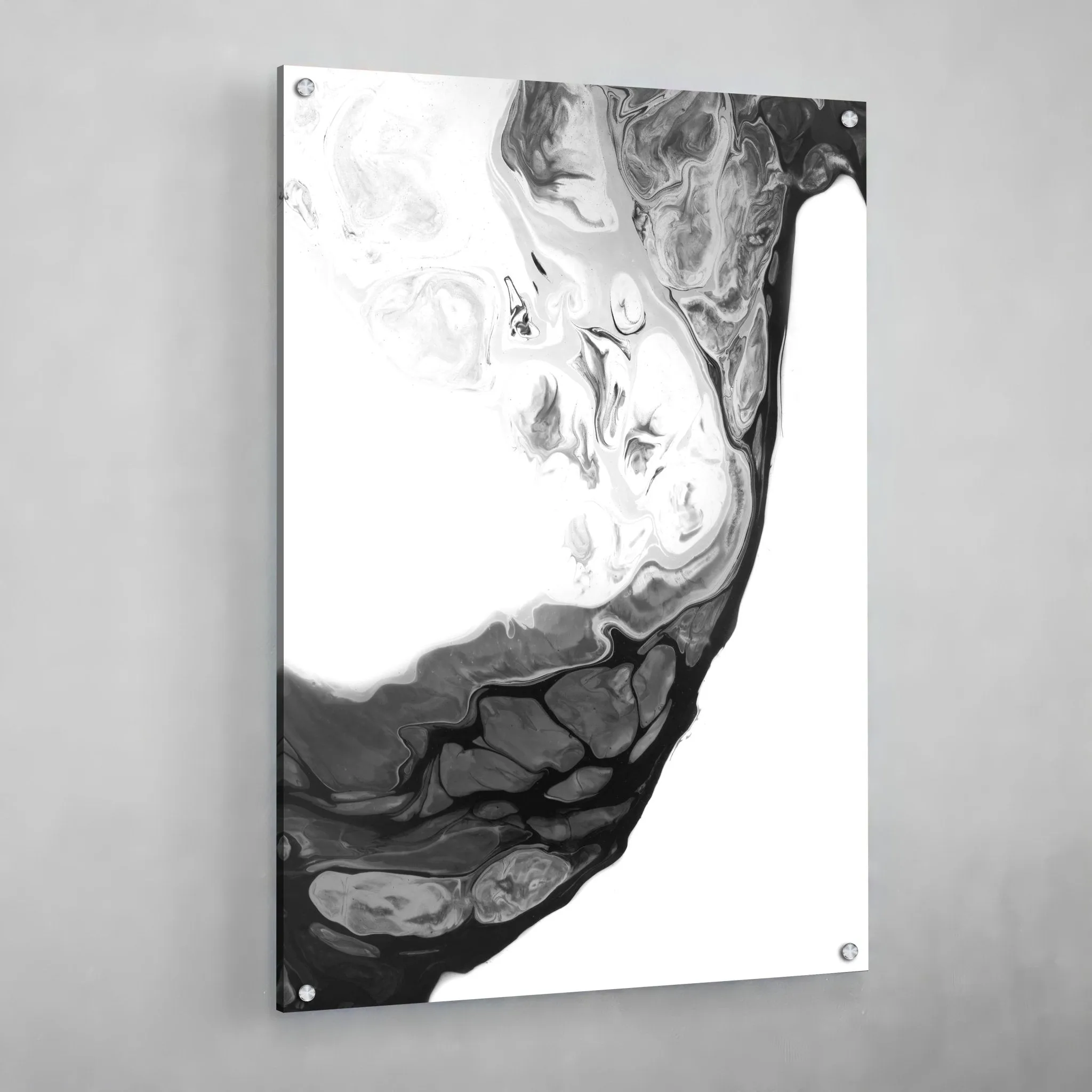 Black and White Marble Wall Art