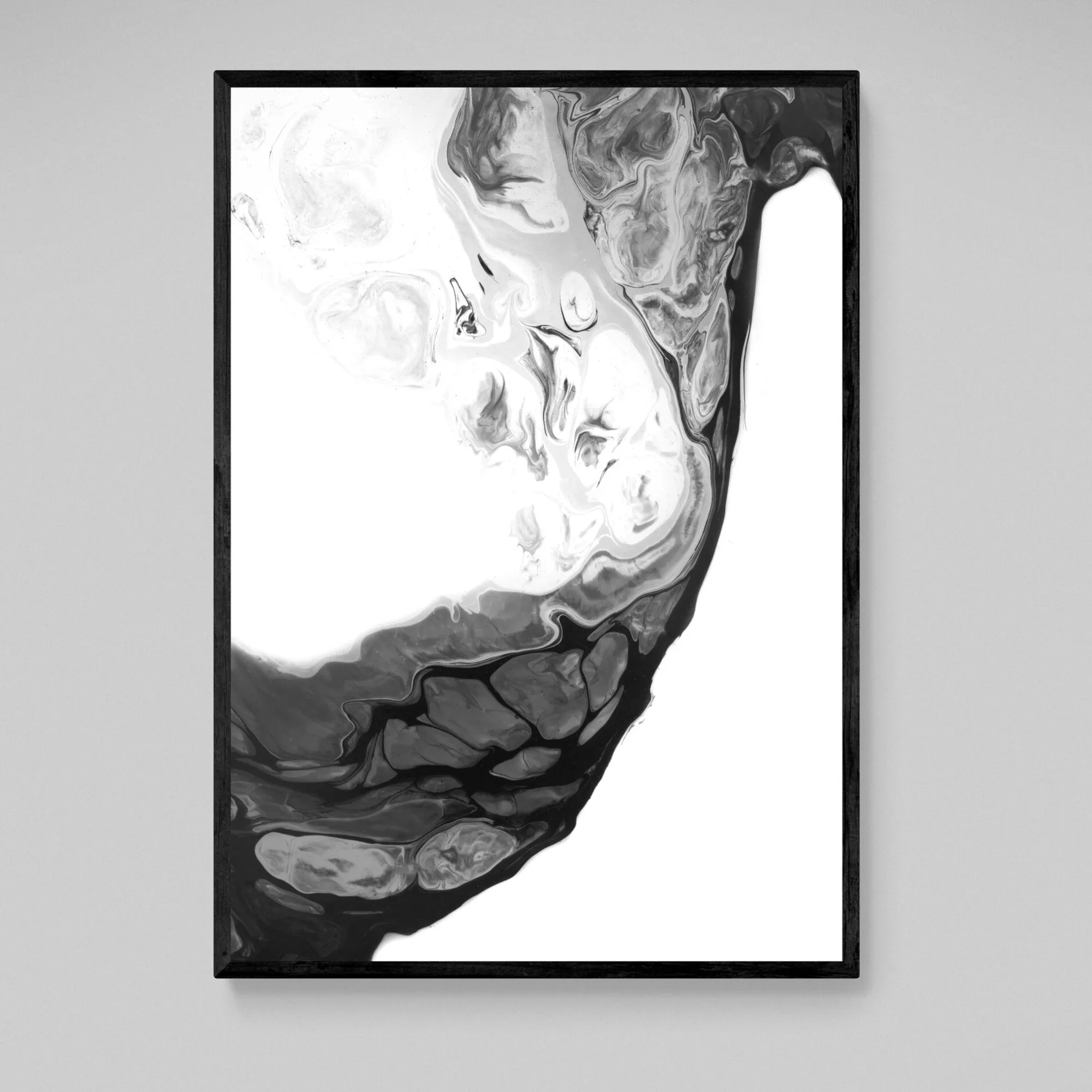 Black and White Marble Wall Art