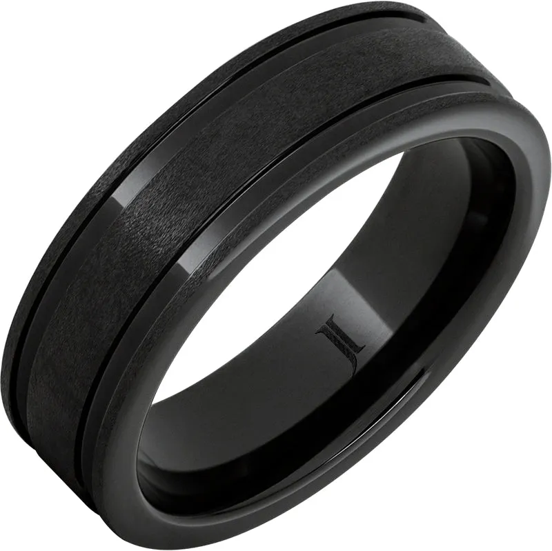 Black Ceramic Wedding Band