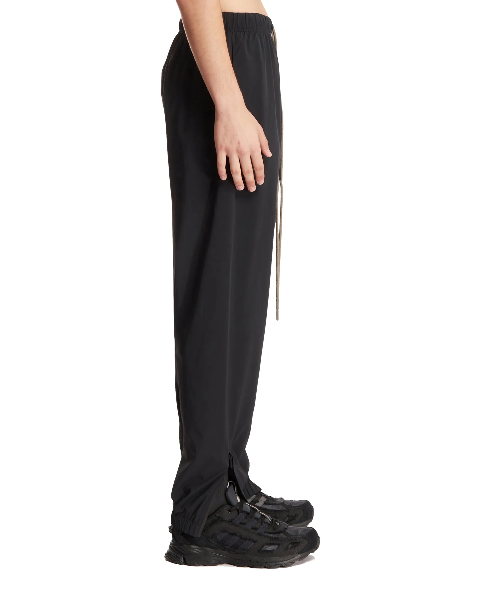 Black Nylon Track Pants