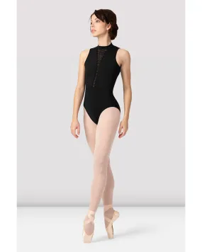 Bloch Diem Mock Neckline Open Back Sleeveless Leotard - L0175 Womens