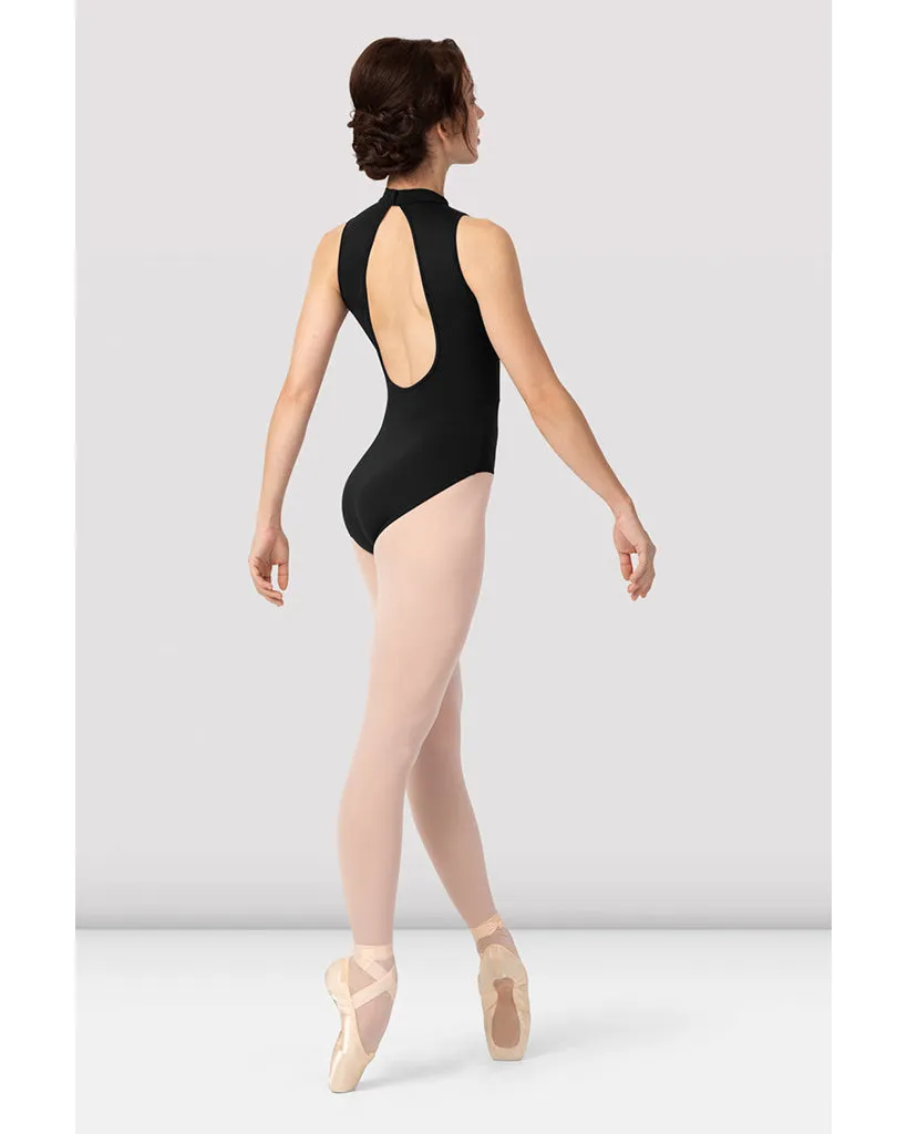 Bloch Diem Mock Neckline Open Back Sleeveless Leotard - L0175 Womens