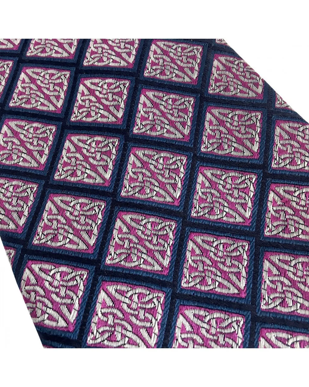 Book Of Kells Navy/Purple Knot Silk Tie