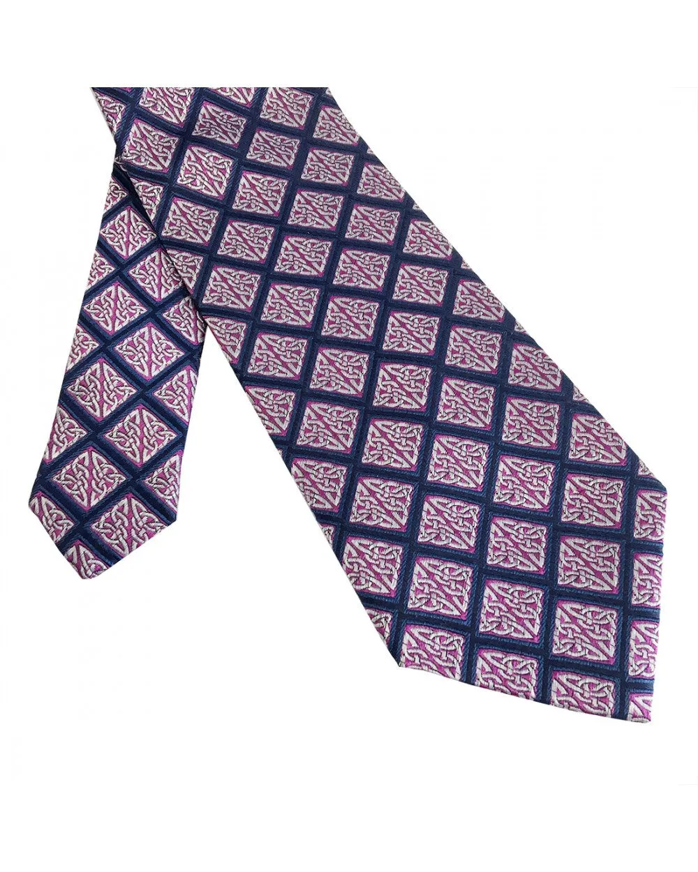 Book Of Kells Navy/Purple Knot Silk Tie