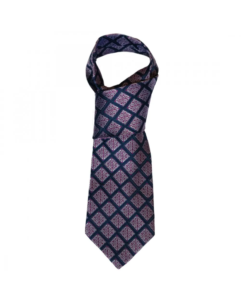 Book Of Kells Navy/Purple Knot Silk Tie