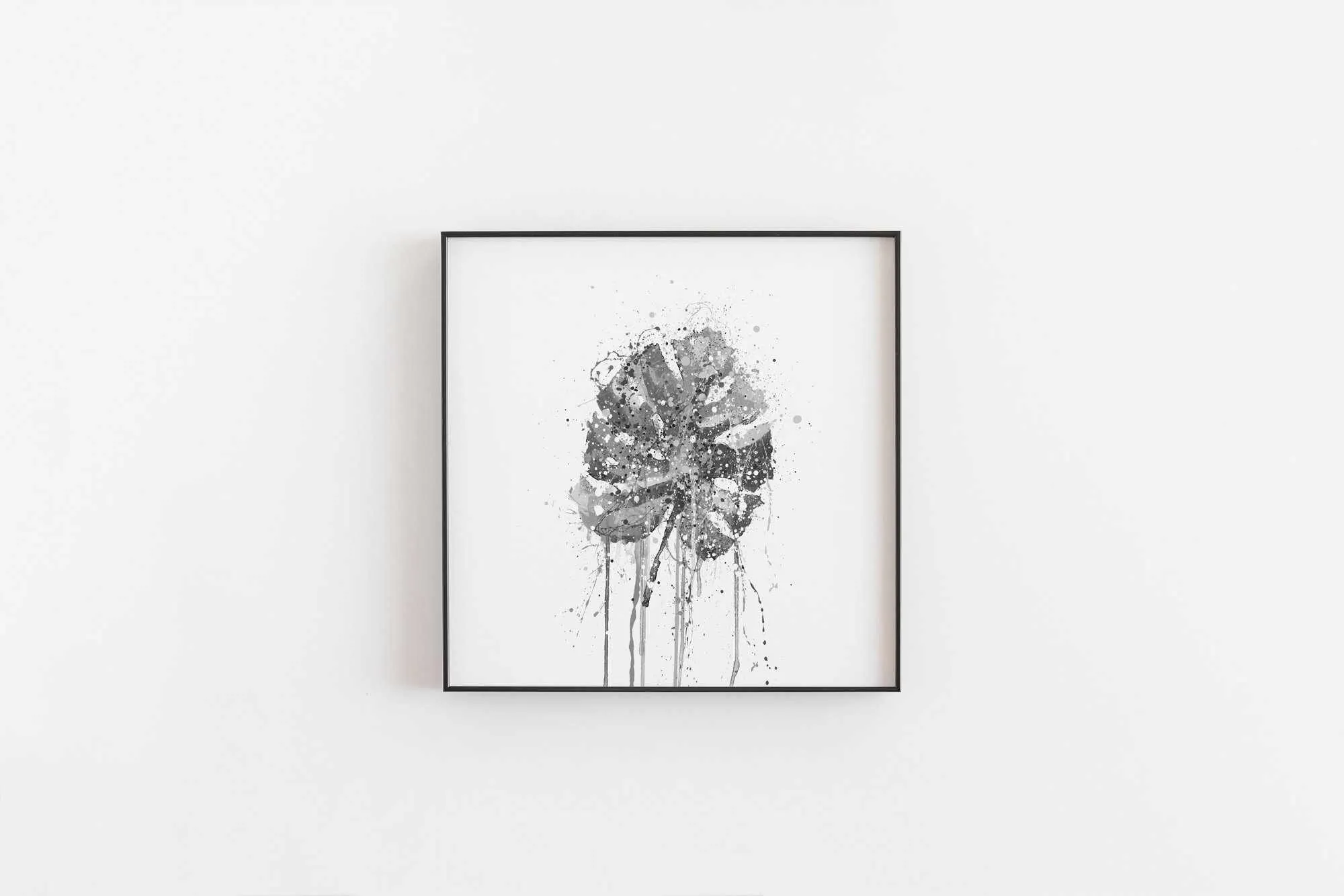 Botanical Wall Art Print 'Monstera Leaf (Grey Edition)' - Plant Prints, Botanical Art Prints and Botanical Illustrations