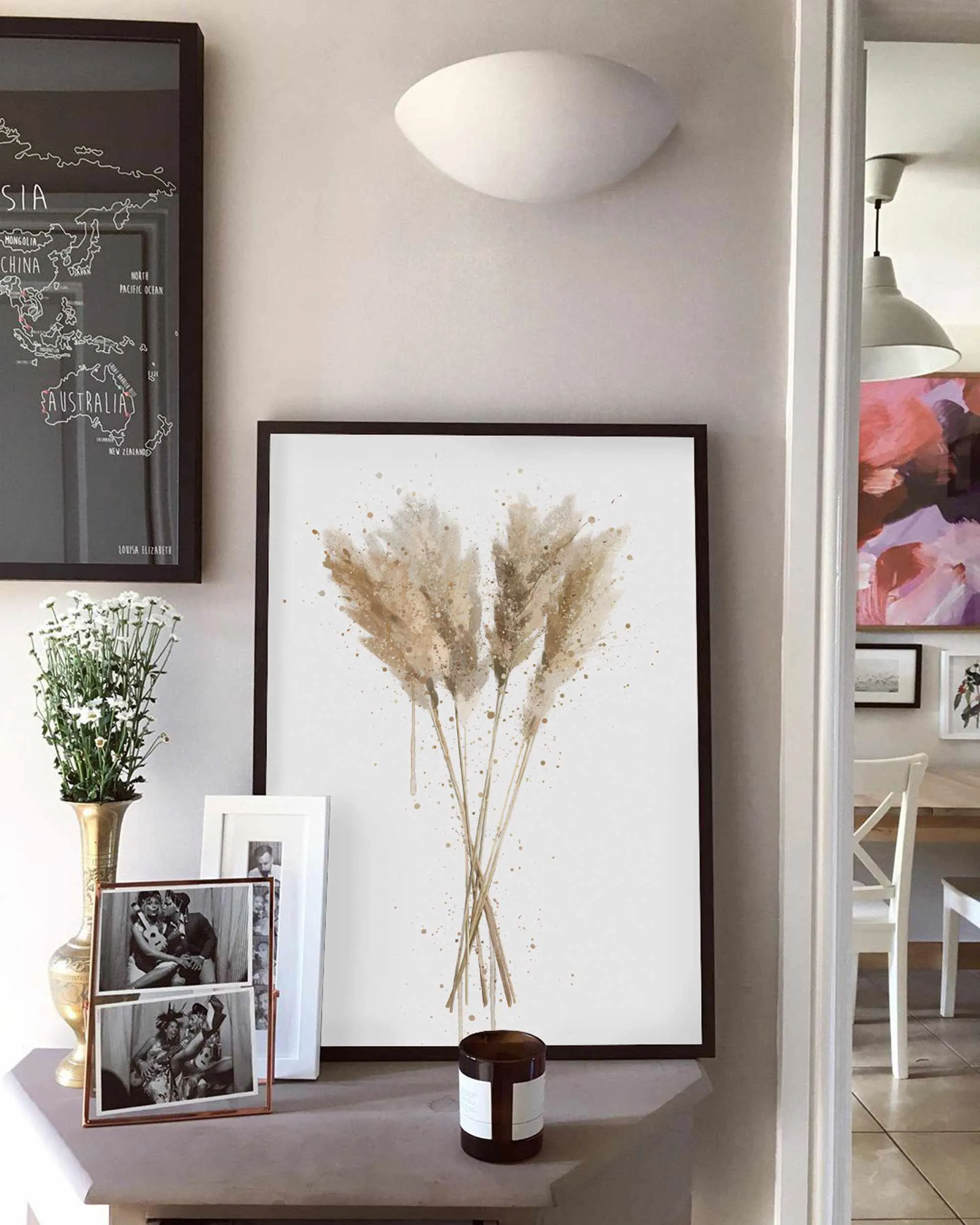 Botanical Wall Art Print 'Pampas Grass' - Plant Prints, Botanical Art Prints and Botanical Illustrations