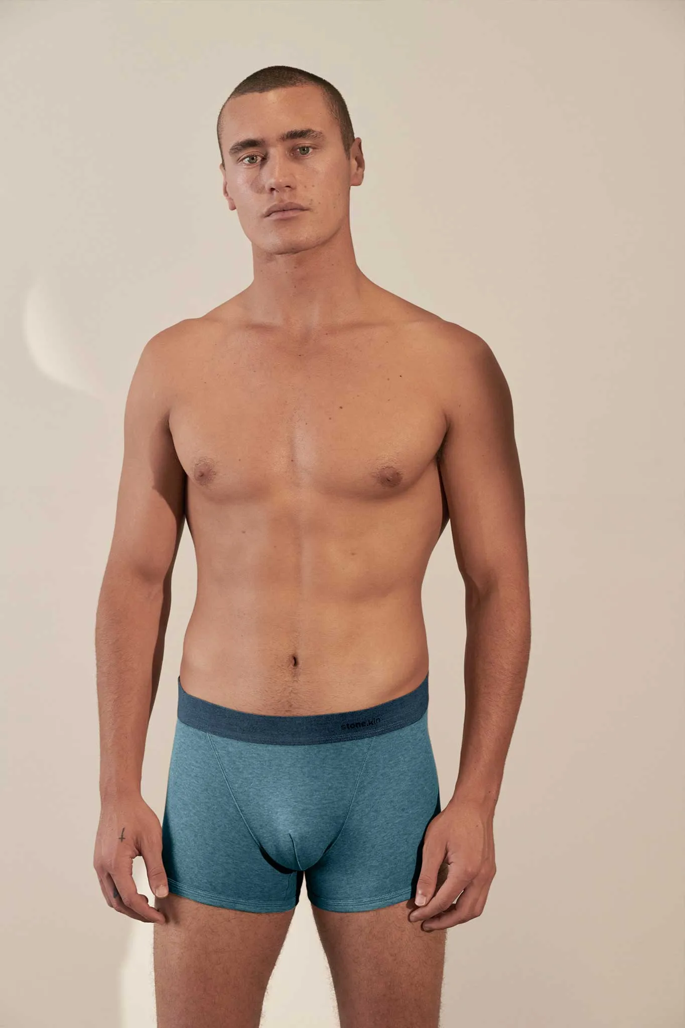 Boxer Brief in Organic Cotton Rib - Lake & Indigo