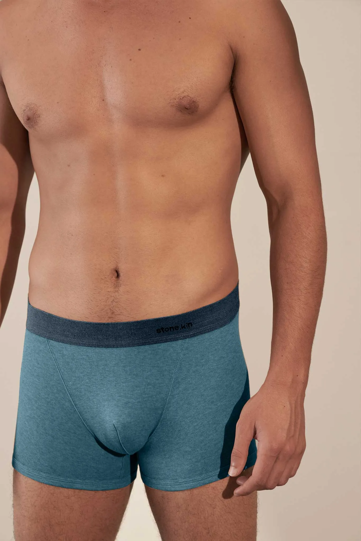 Boxer Brief in Organic Cotton Rib - Lake & Indigo