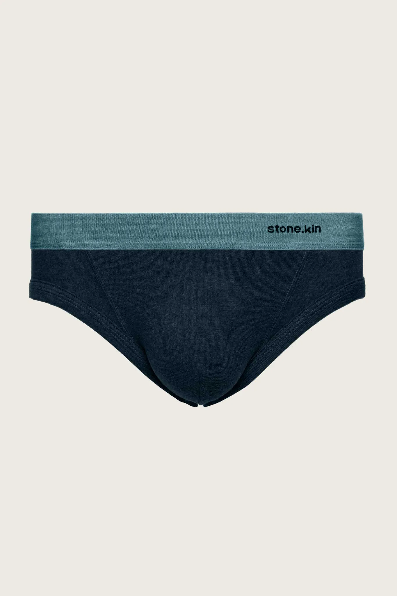 Brief in Organic Cotton Rib - Indigo   Lake