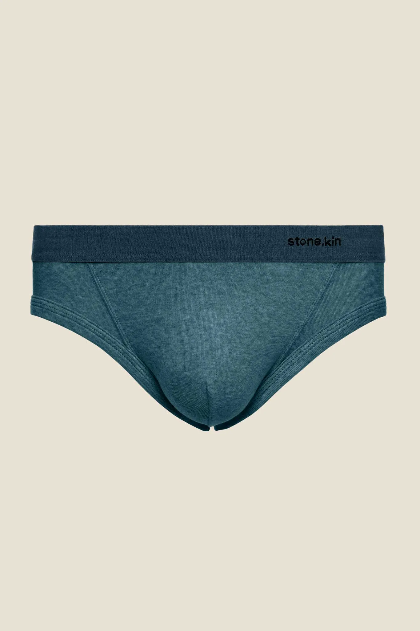 Brief in Organic Cotton Rib - Lake   Indigo