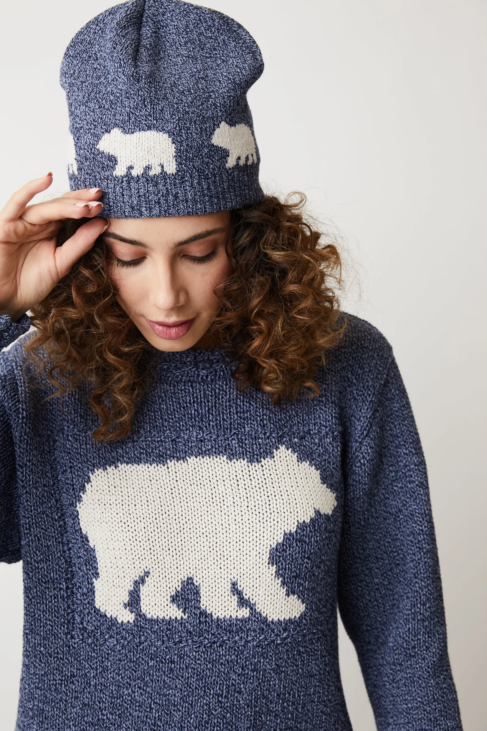 Eco-Friendly Canadiana Laurentian Bear Cotton Pullover Sweater