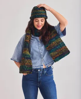 Citrus Grove Crochet Beanie and Scarf Set