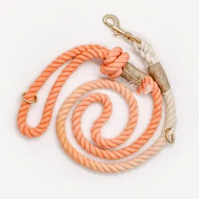 Cotton Rope Leash Ombre Pastel | Desert Orange