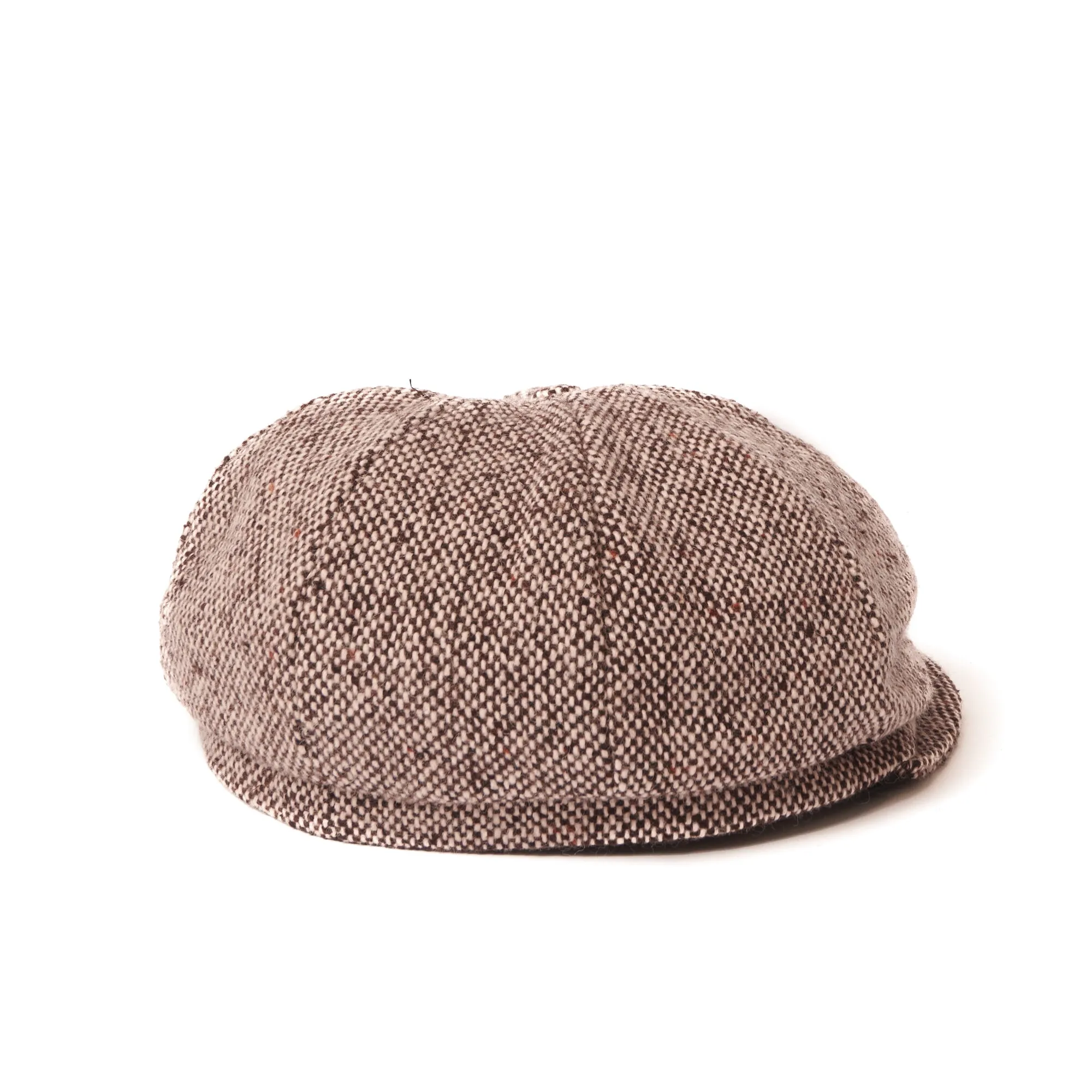 Crown Cap 1-235P Wool News Boy Cap - Brown Salt & Pepper