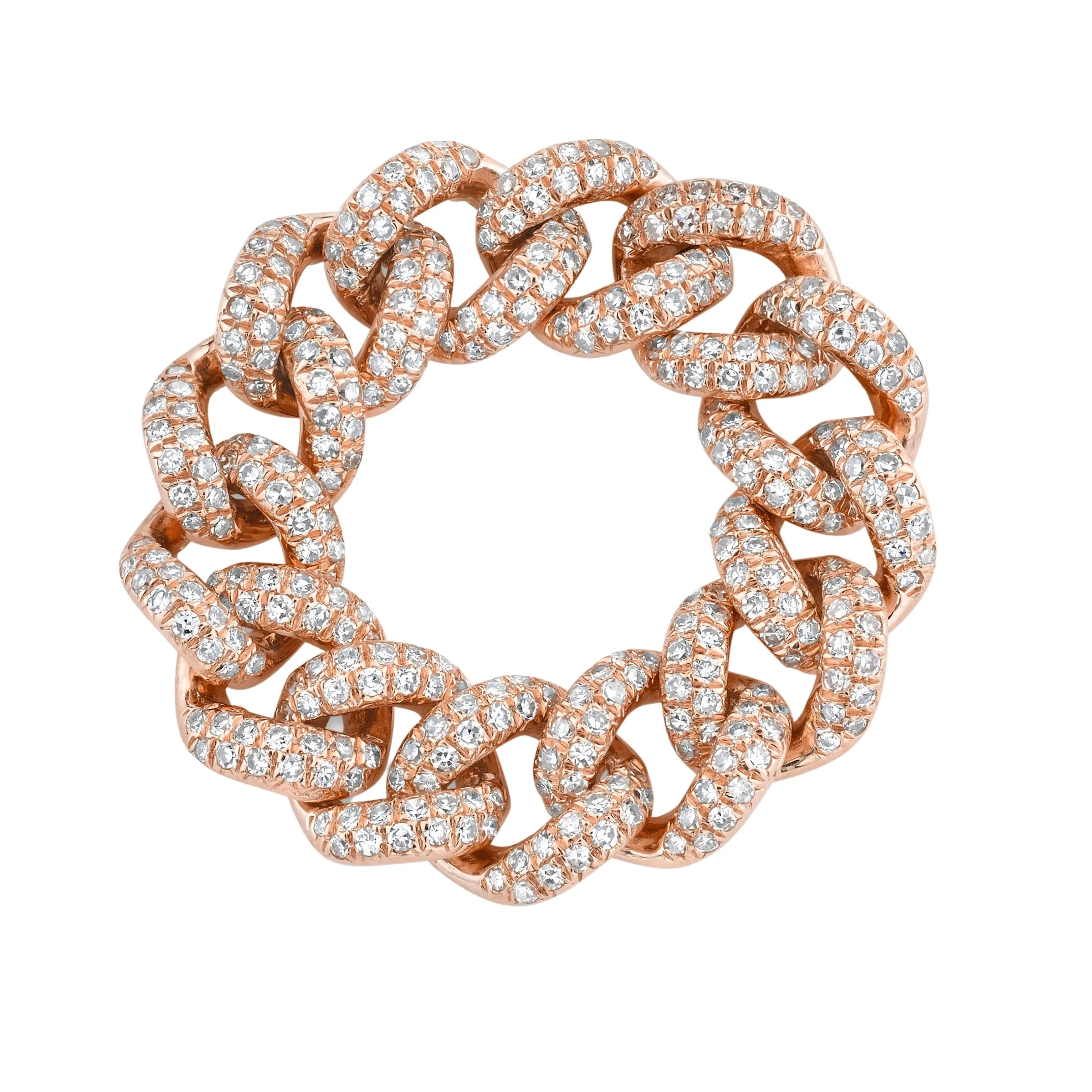 DIAMOND MEDIUM PAVE LINK RING