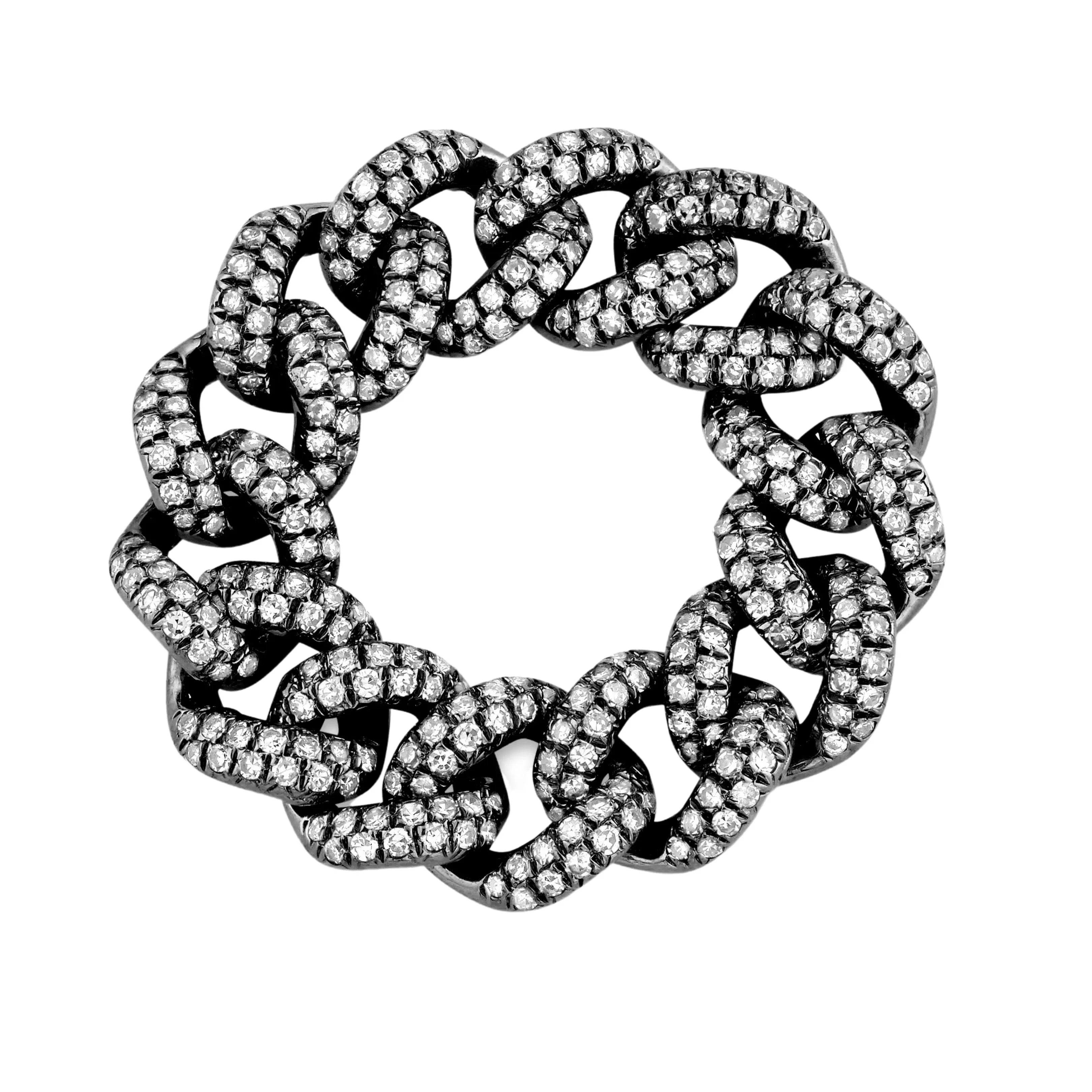 DIAMOND MEDIUM PAVE LINK RING