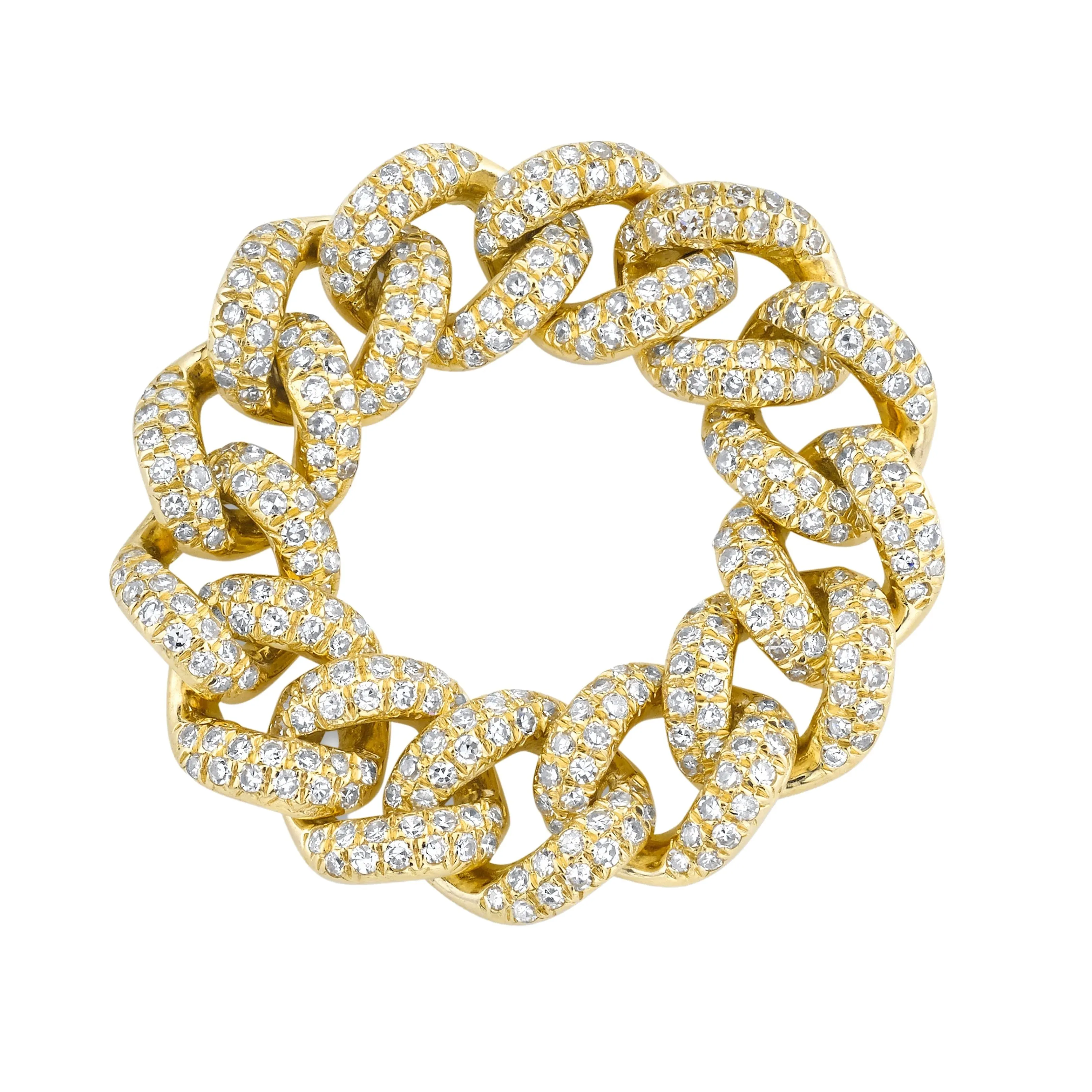 DIAMOND MEDIUM PAVE LINK RING