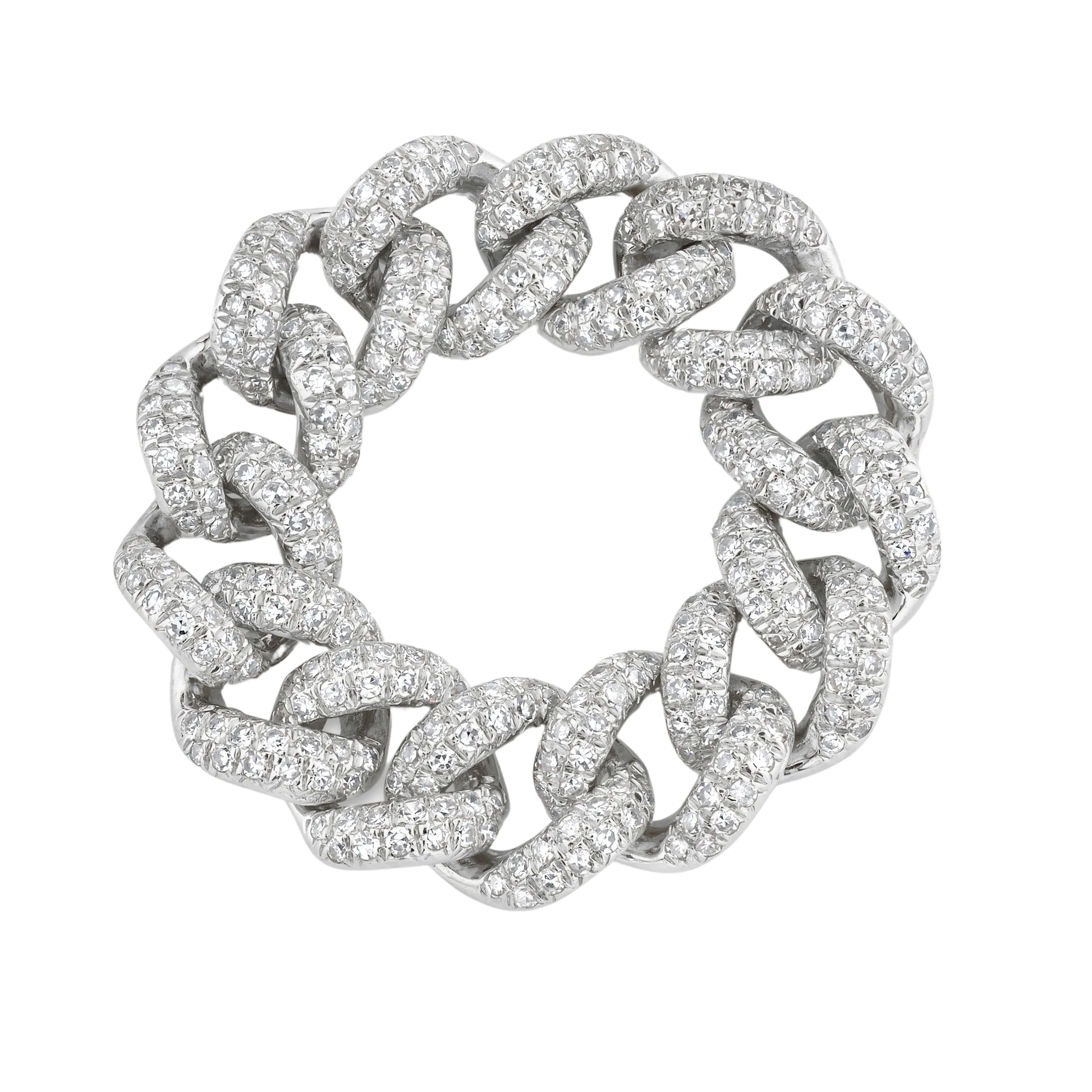 DIAMOND MEDIUM PAVE LINK RING