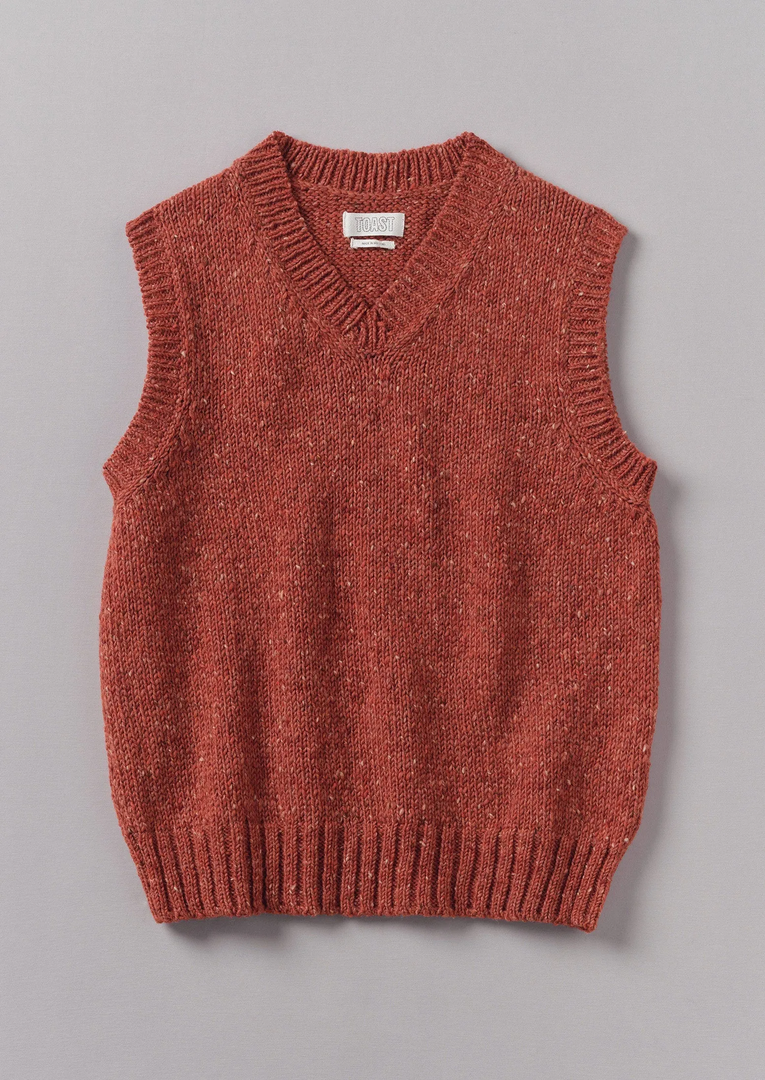 Donegal Wool Knitted Tank | Rose Quartz