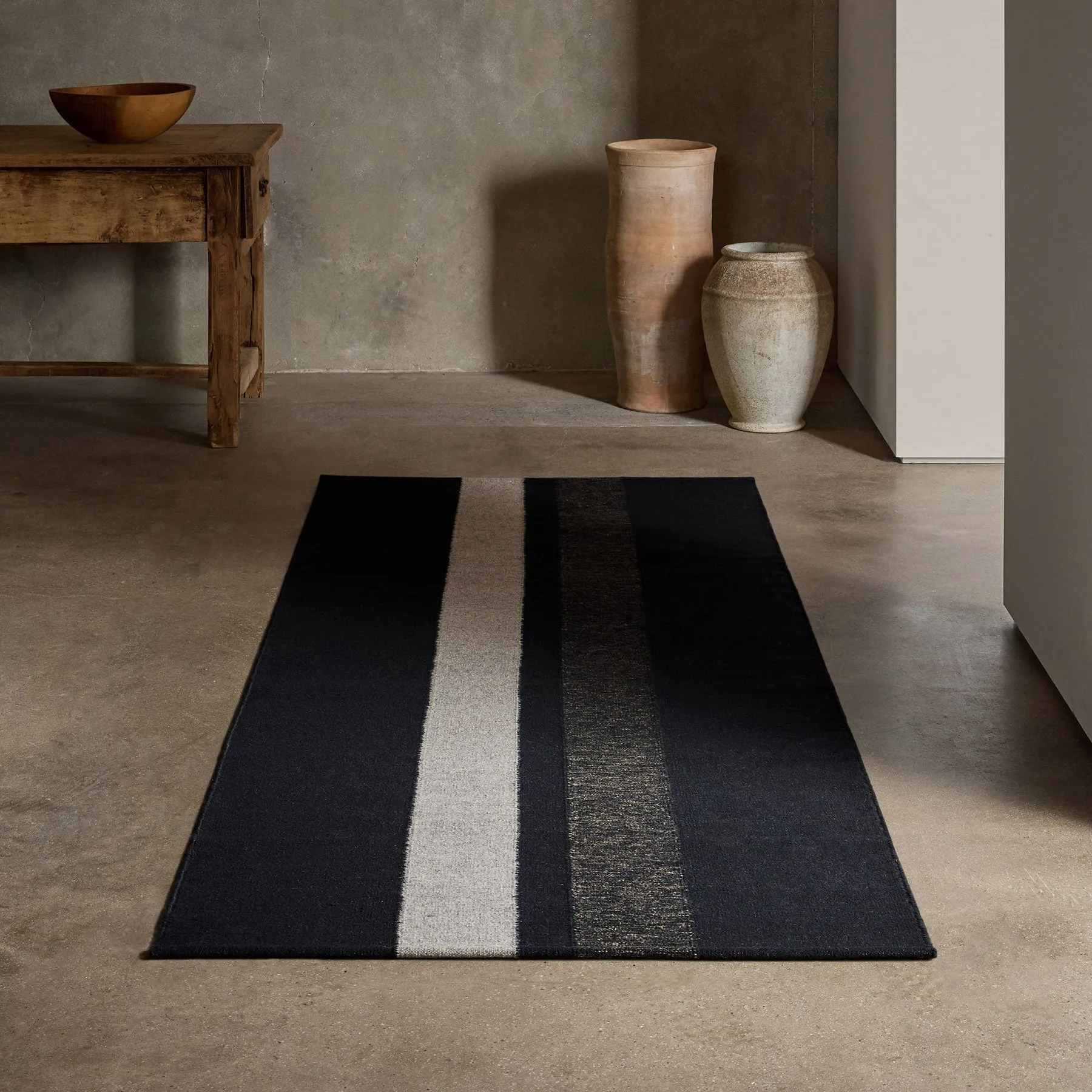 Double Stripe Runner - Black/Black Marle/Pearl Grey