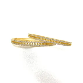 Elegant Cubic Zirconia (CZ) White Stone Bangle